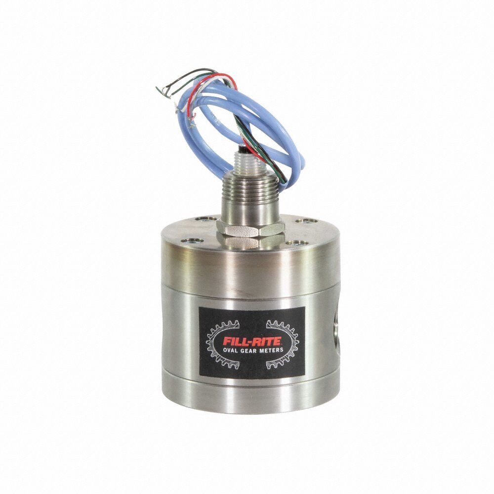 FILL-RITE Positive Displacement Flowmeter: Rotary Positive Displacement Meter, Inline, 3/4 in NPT (MPN TM06DSRSAXKA1BB). Key specifications — Display Type: No Display; Max. Voltage: 24V DC; Accuracy: +/-0.175%; Brand: FILL-RITE; Output Type: Standard Frequency Pulse.