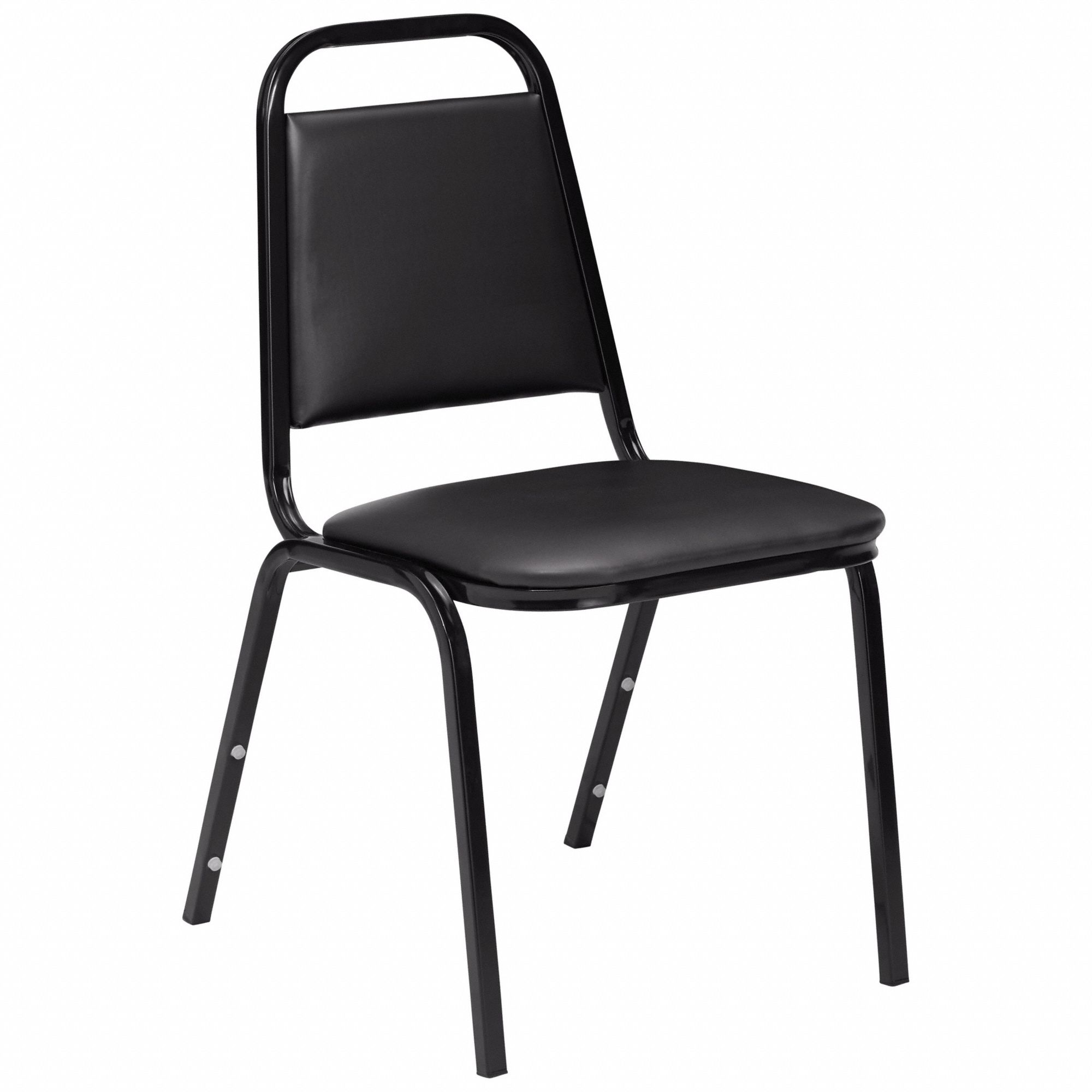 NATIONAL PUBLIC SEATING 9110-B Stacking Chair,Steel,Black/Black