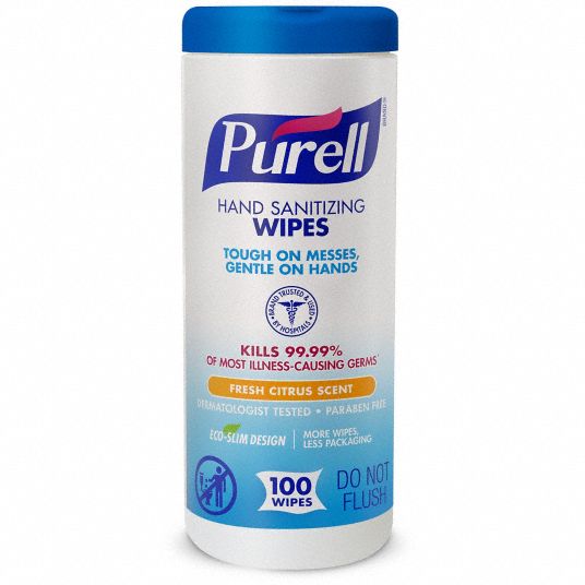 PURELL, Canister, 100 Wipes per Container, Hand Sanitizer Wipes