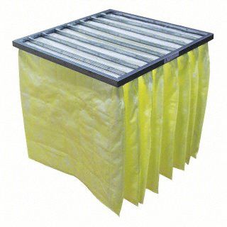 GRAINGER Pocket Air Filter: 24 in x 24 in x 22 in, MERV 15, Yellow, Synthetic, 8 Pockets (MPN 911TD0). Key specifications — Display Sell UOM: EA; Brand: GRAINGER; Media Material: Synthetic; Performance Rating: MERV 15.