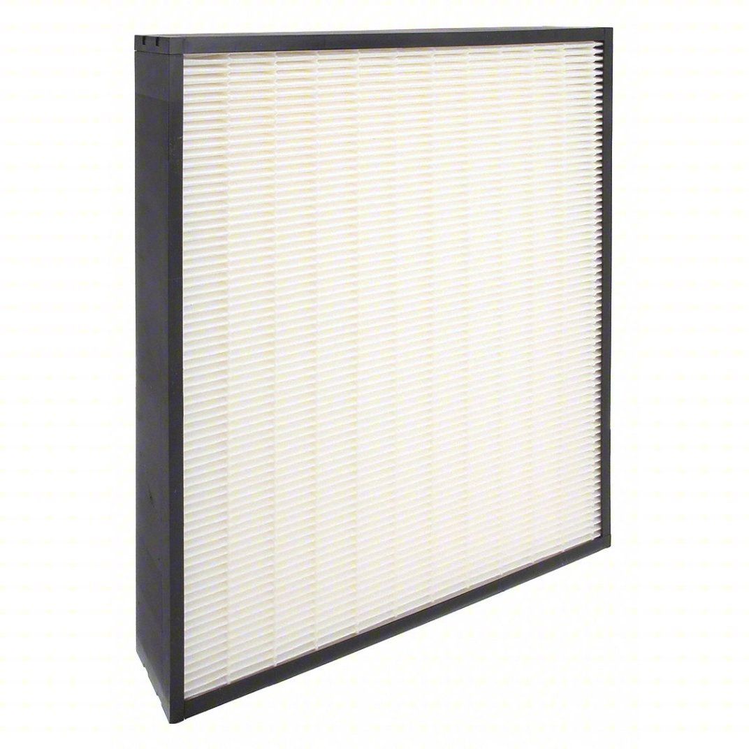 GRAINGER Minipleat Air Filter: 24 in x 24 in x 4 in, Synthetic, Plastic, No Header, Downstream Face (MPN 911TH5). Key specifications — Brand: GRAINGER; Frame or Header Material: Plastic; Media Material: Synthetic.