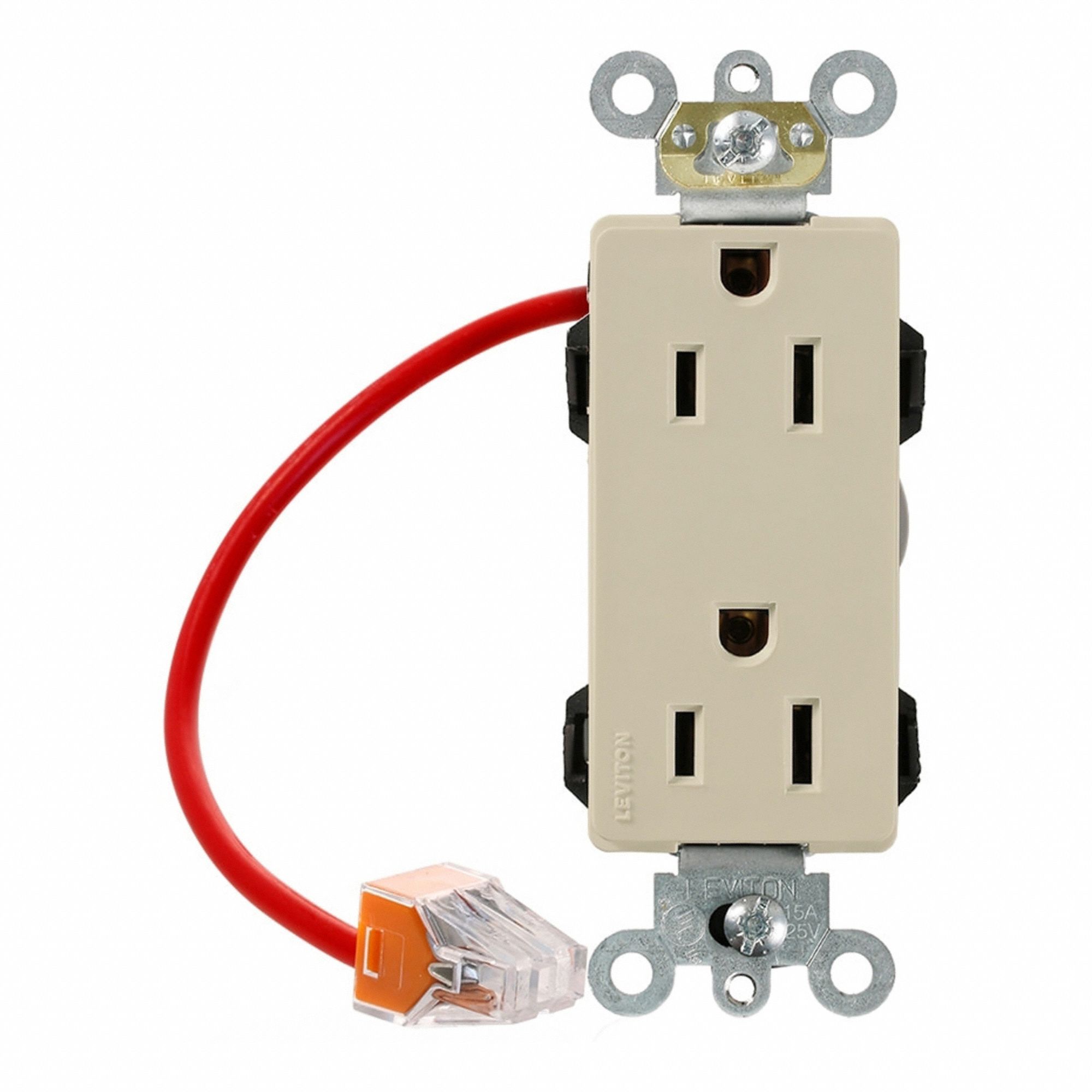 Lev-Lok Dup 15A 125V SC Self-Gr Ivr