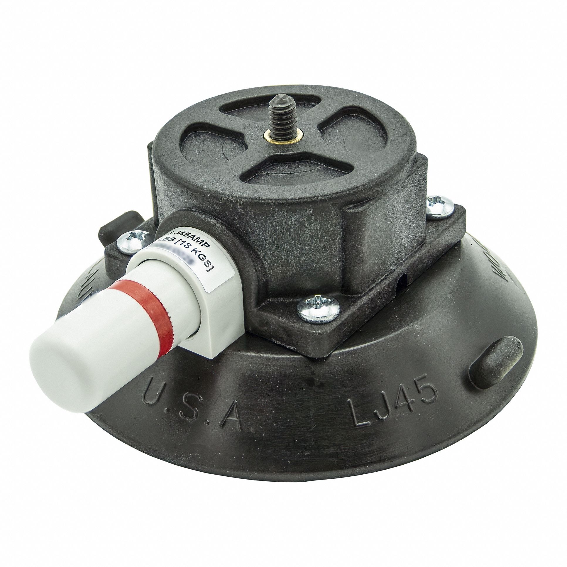 Suction Cup Mount: Suction Cup Mount, 40 lb Max Load Capacity, Threaded Stud