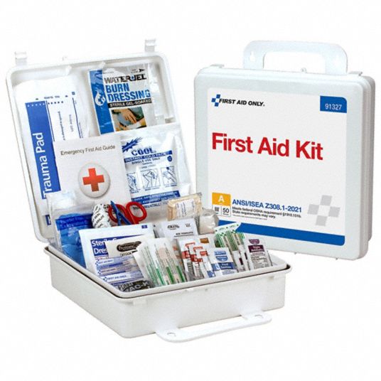 FIRST AID ONLY, 184 Components, ANSI/ISEA Z308.1-2021, First Aid Kit ...