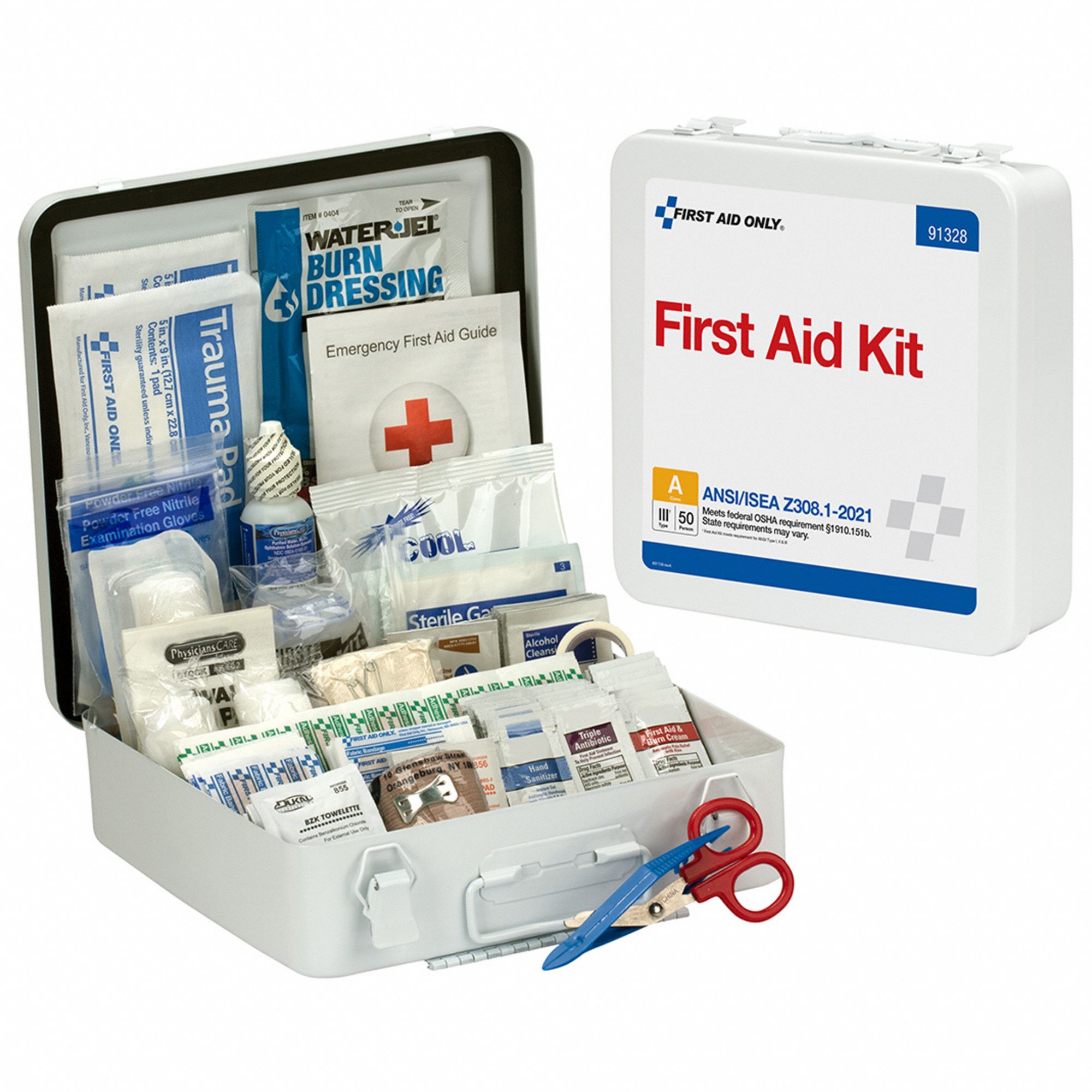 First aid only 184 components ansi isea z308 1 2021 first aid kit