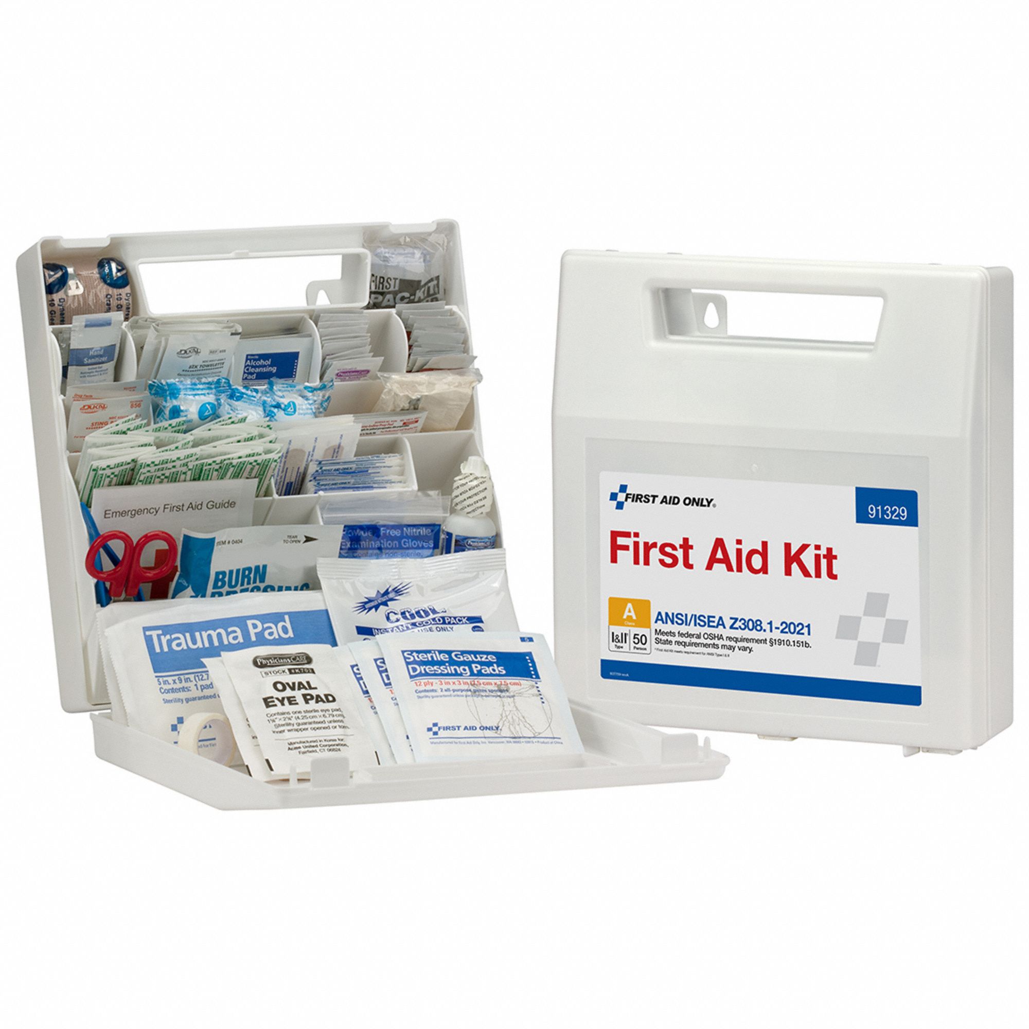 First aid only 184 components ansi isea z308 1 2021 first aid kit