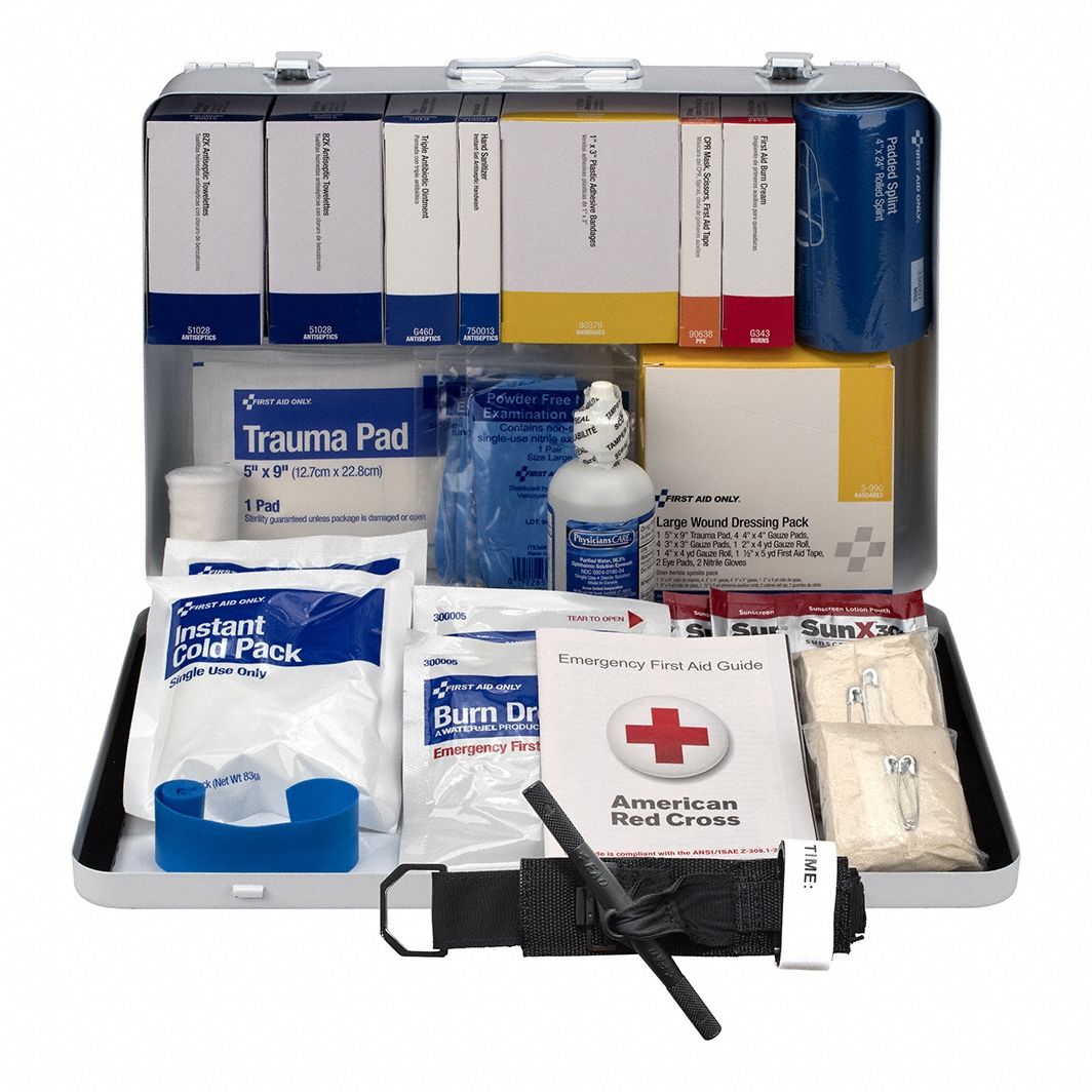First Aid Kit w/House 263pcs 14x9 WHT