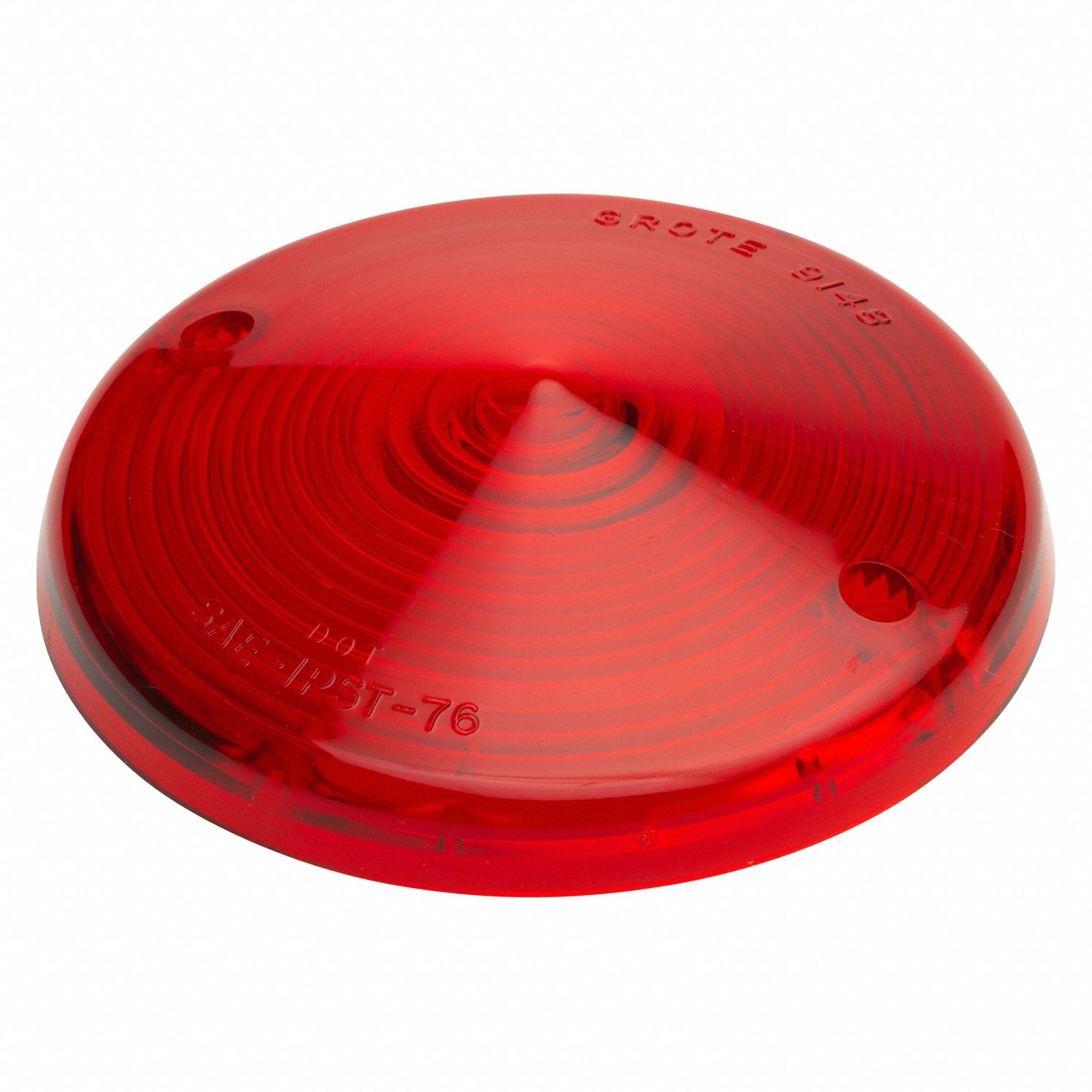 REPLACEMENT LENS, ROUND, TAIL LIGHT, 1 5/16 IN IN W, ACRYLIC, RED