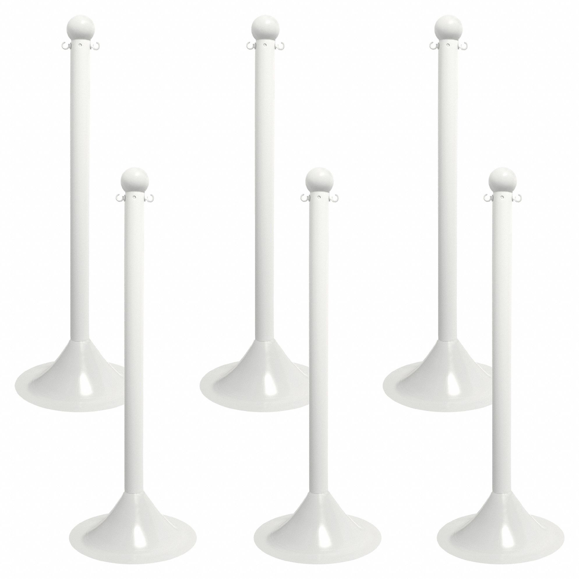 STANCHION LIGHT DUTY WHITE 6 PACK