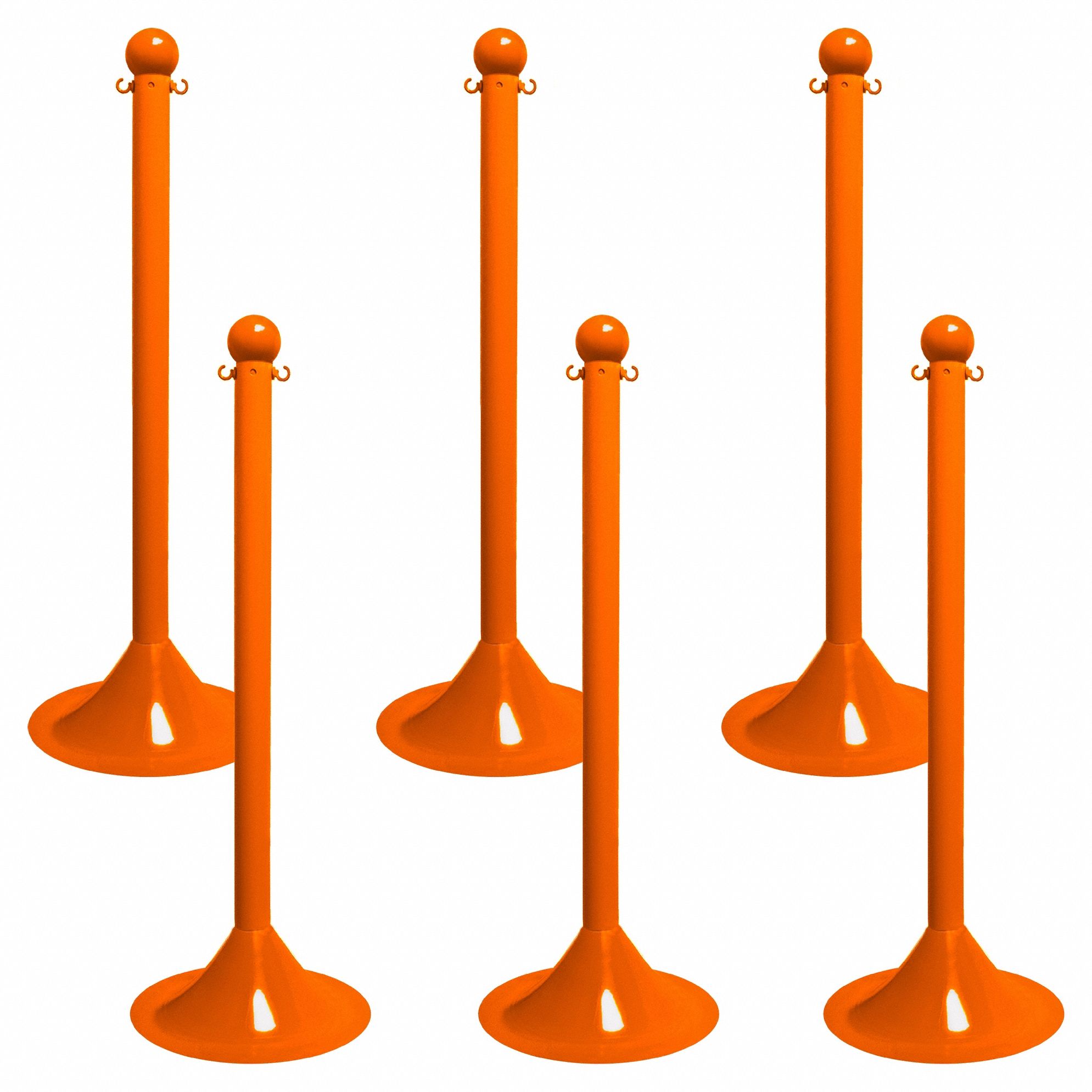 STANCHION LIGHT DUTY ORANGE 6 PACK