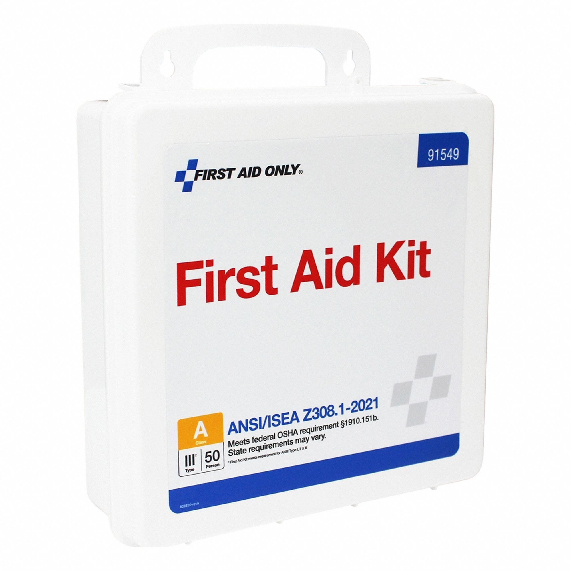 FIRST AID ONLY, 167 Components, ANSI/ISEA Z308.1-2021, First Aid Kit ...