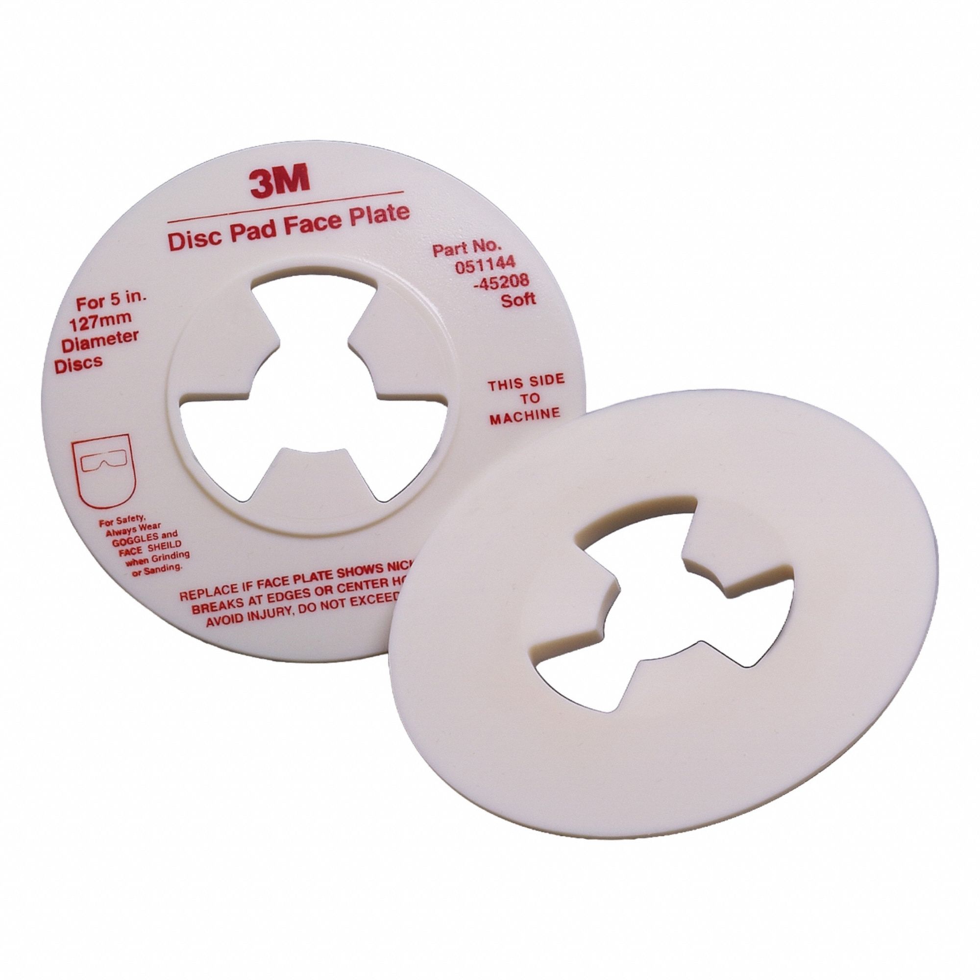 DISC PAD FACE PLATE, 5IN, SOFT WHITE