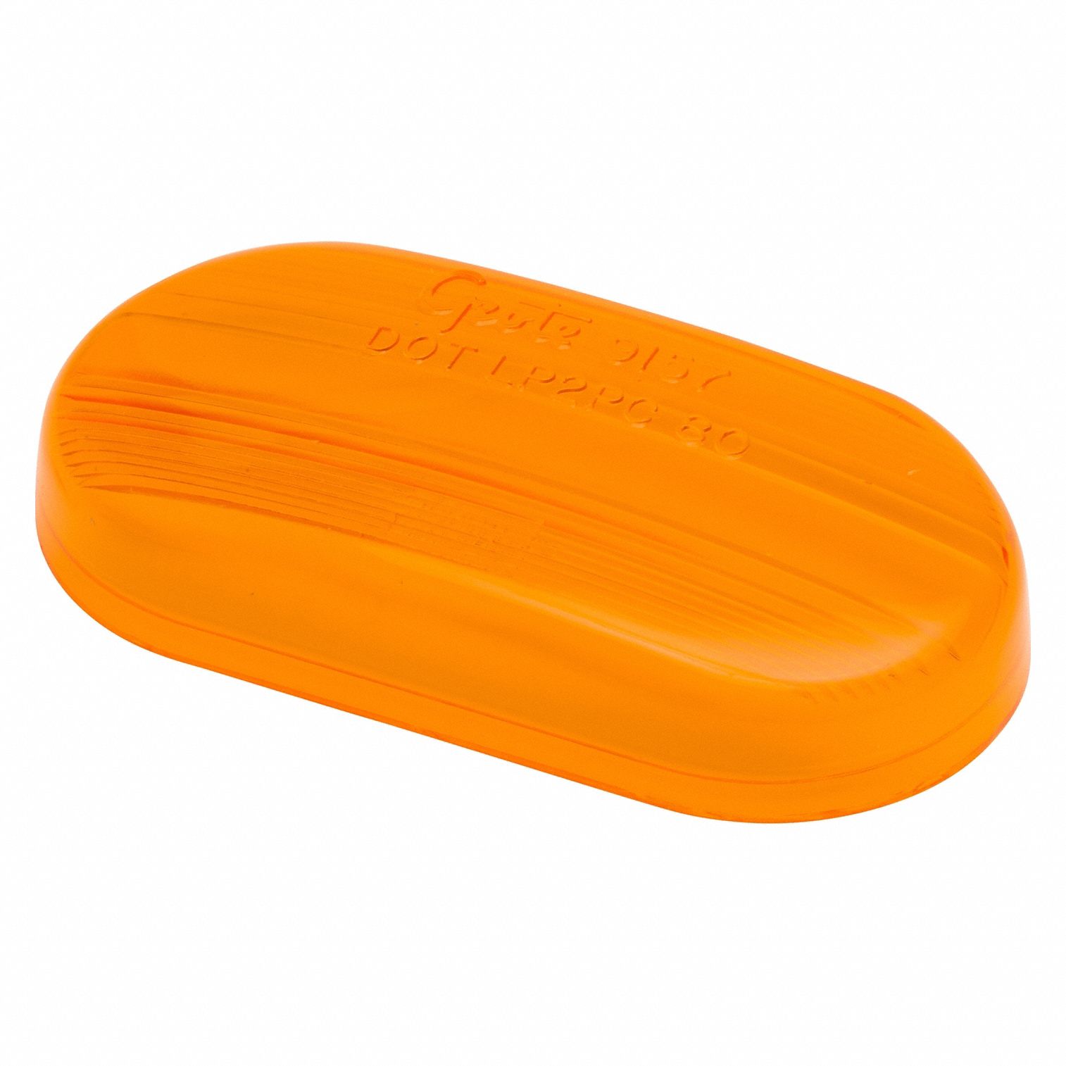 REPLACEMENT LENS, OVAL, CLEARANCE AND MARKER LIGHT, 2 IN HEIGHT, ACRYLIC, AMBER