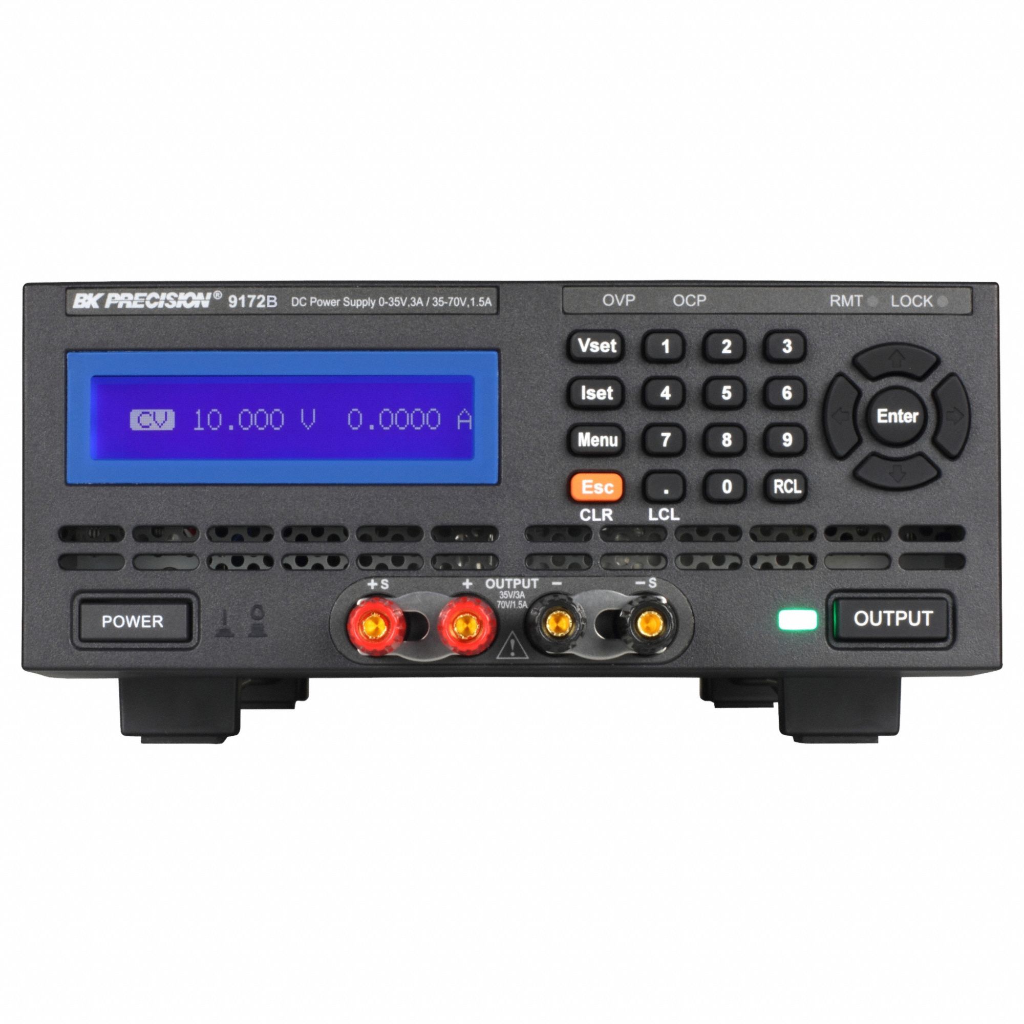 DC Power Supply: Dual Range DC, Included, 3.4 in H x 8.3 in W x 16.3 in D, NIST, LED