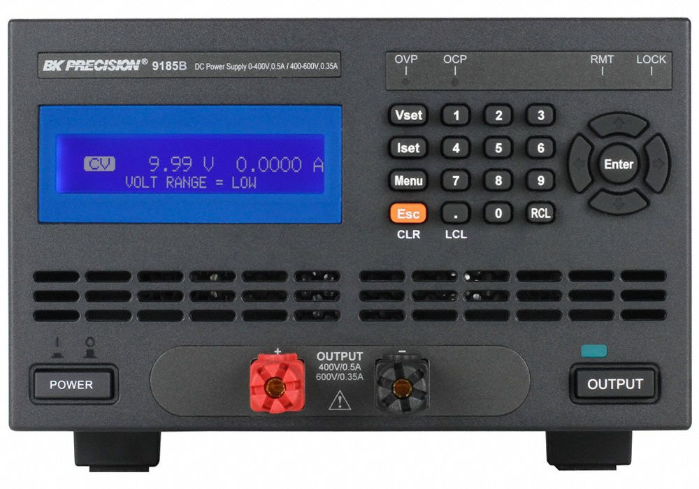 DC Power Supply: Dual Range DC, Included, 5.1 in H x 8.3 in W x 16.3 in D, NIST, LED