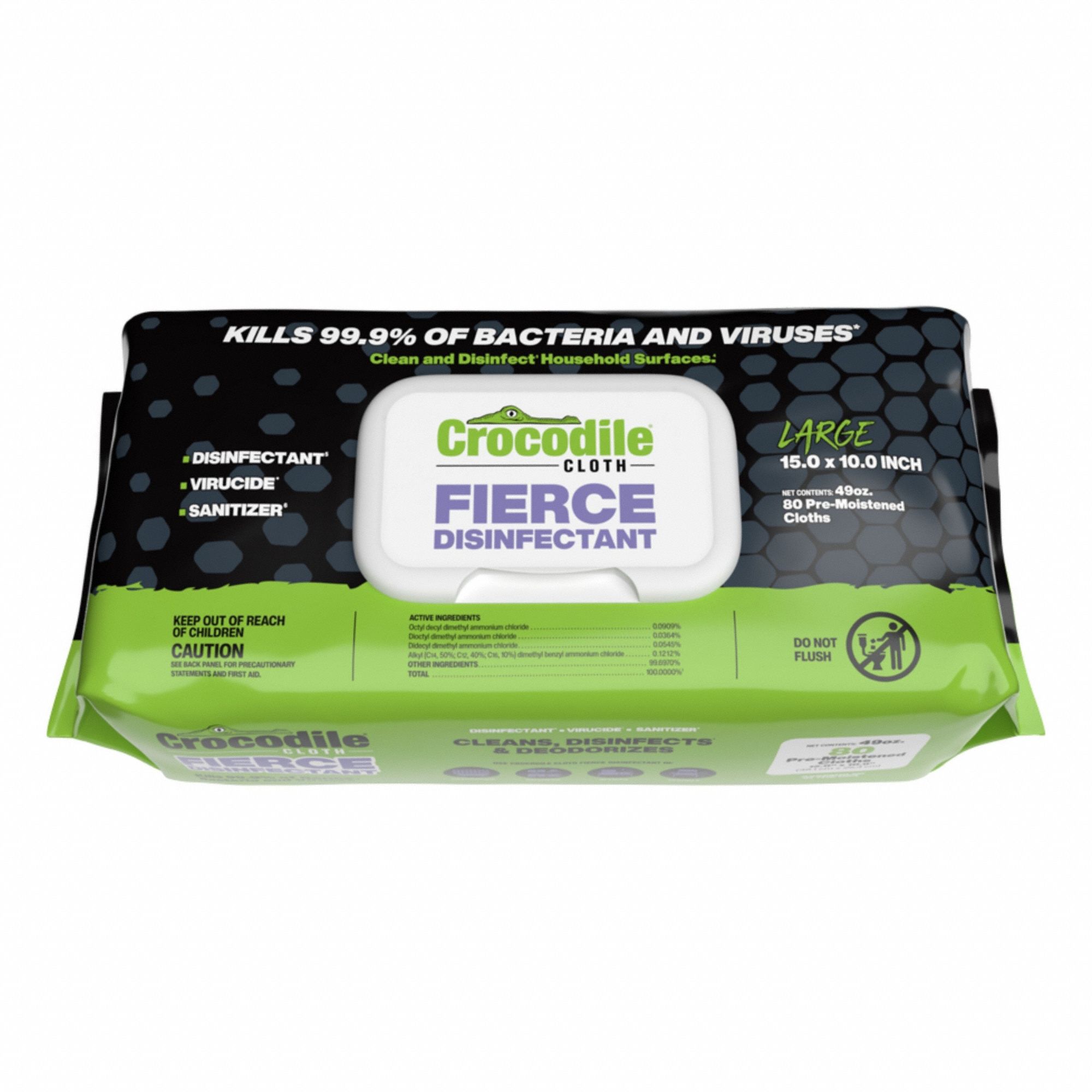 Disinfecting Wipes: Packet, Ready to Use, Wipes, Dimethyl Adipate/Methylparaben