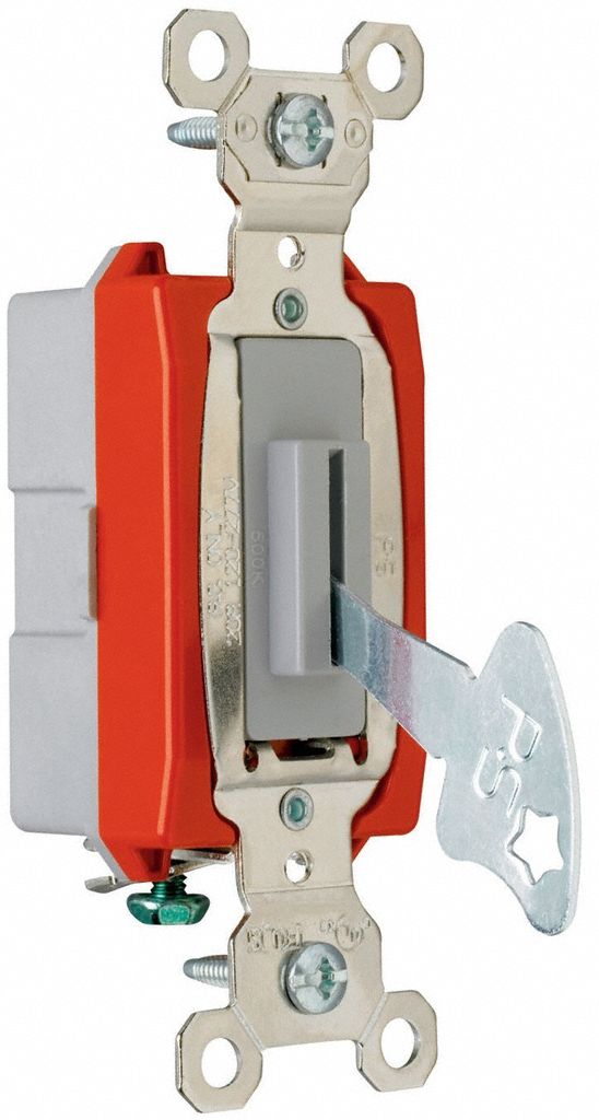 Wall Switch, Gray, 20 A, 2 hp