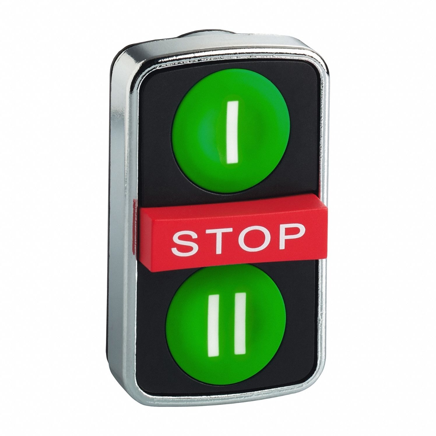 Multihead Operator: 3 Buttons, 22 mm, 1NO/1NC, Metallic