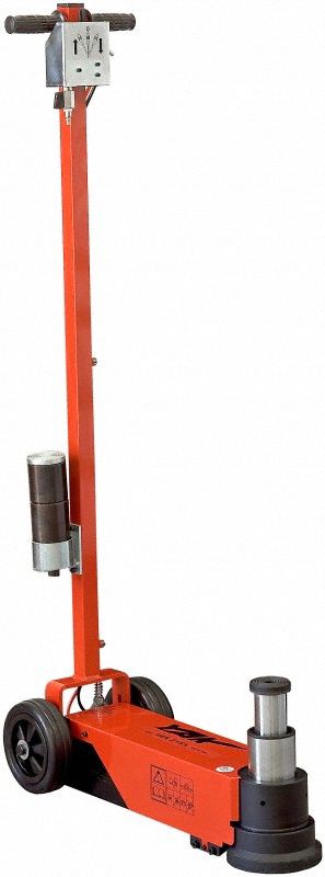 Service Jack: Steel, Manual Handle, Air/Hydraulic, 2 ton Load Capacity