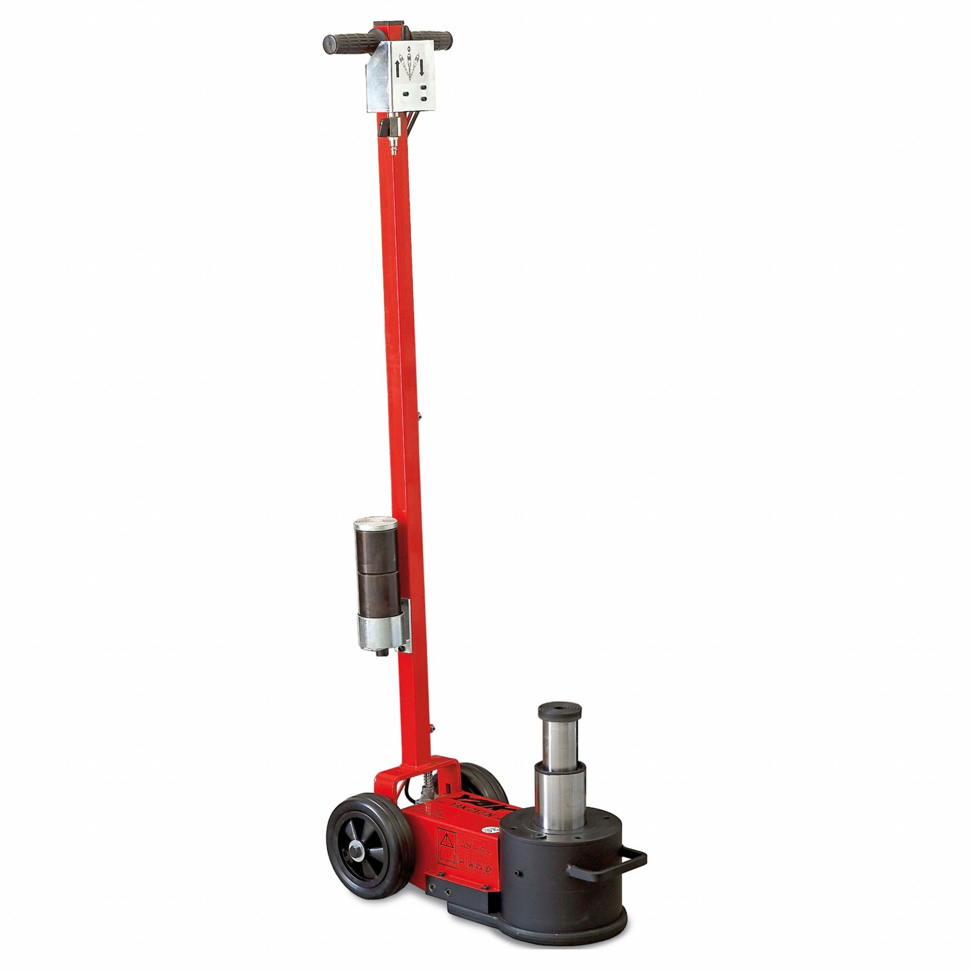 Service Jack: Steel, Manual Handle, Air/Hydraulic, 2 ton Load Capacity