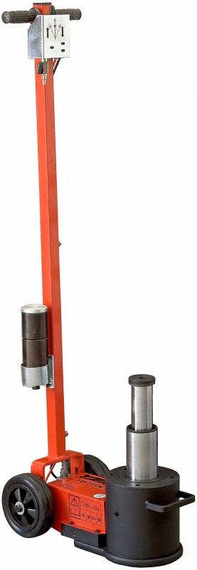 Service Jack: Steel, Manual Handle, Air/Hydraulic, 2 ton Load Capacity