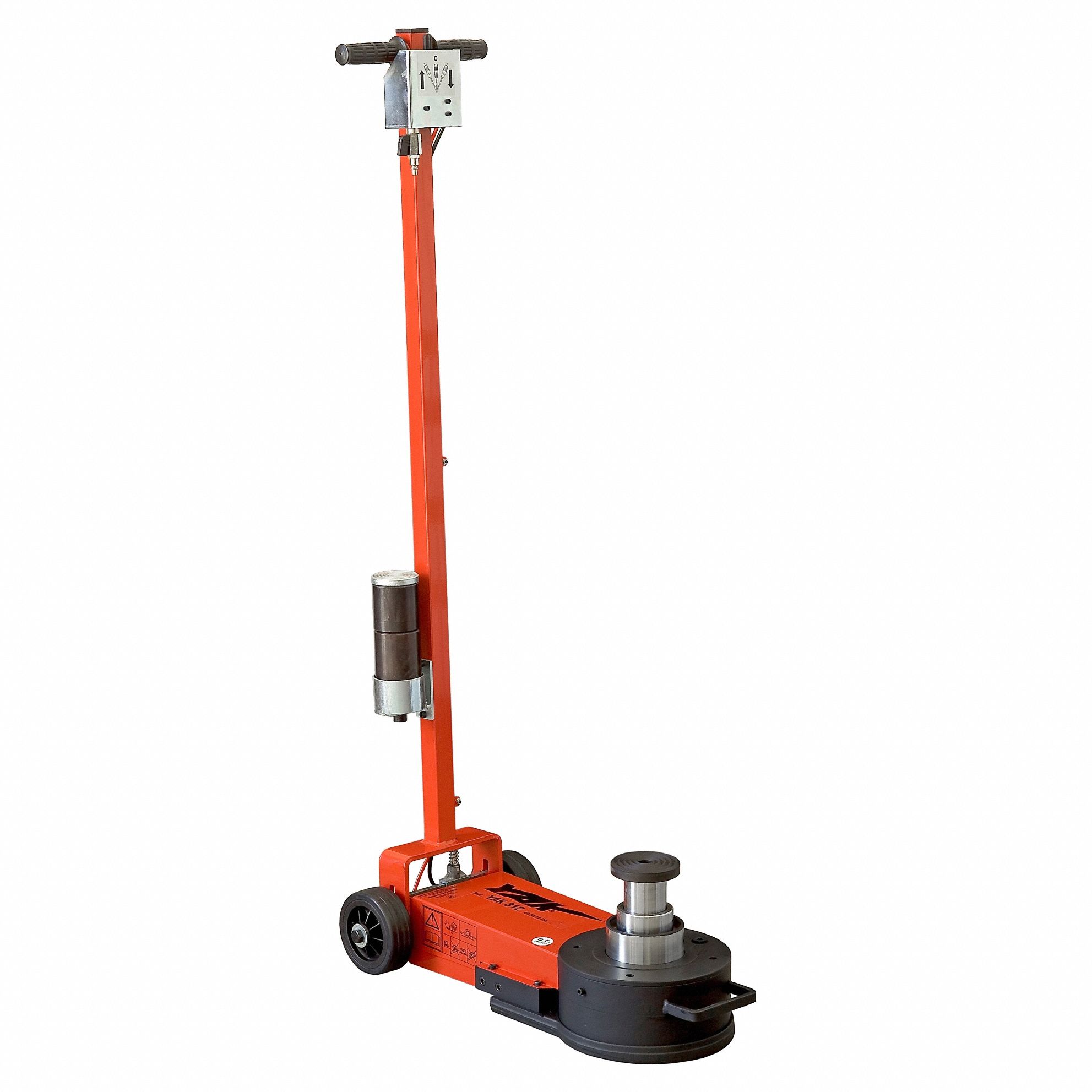 Service Jack: Steel, Manual Handle, Air/Hydraulic, 66 ton Load Capacity