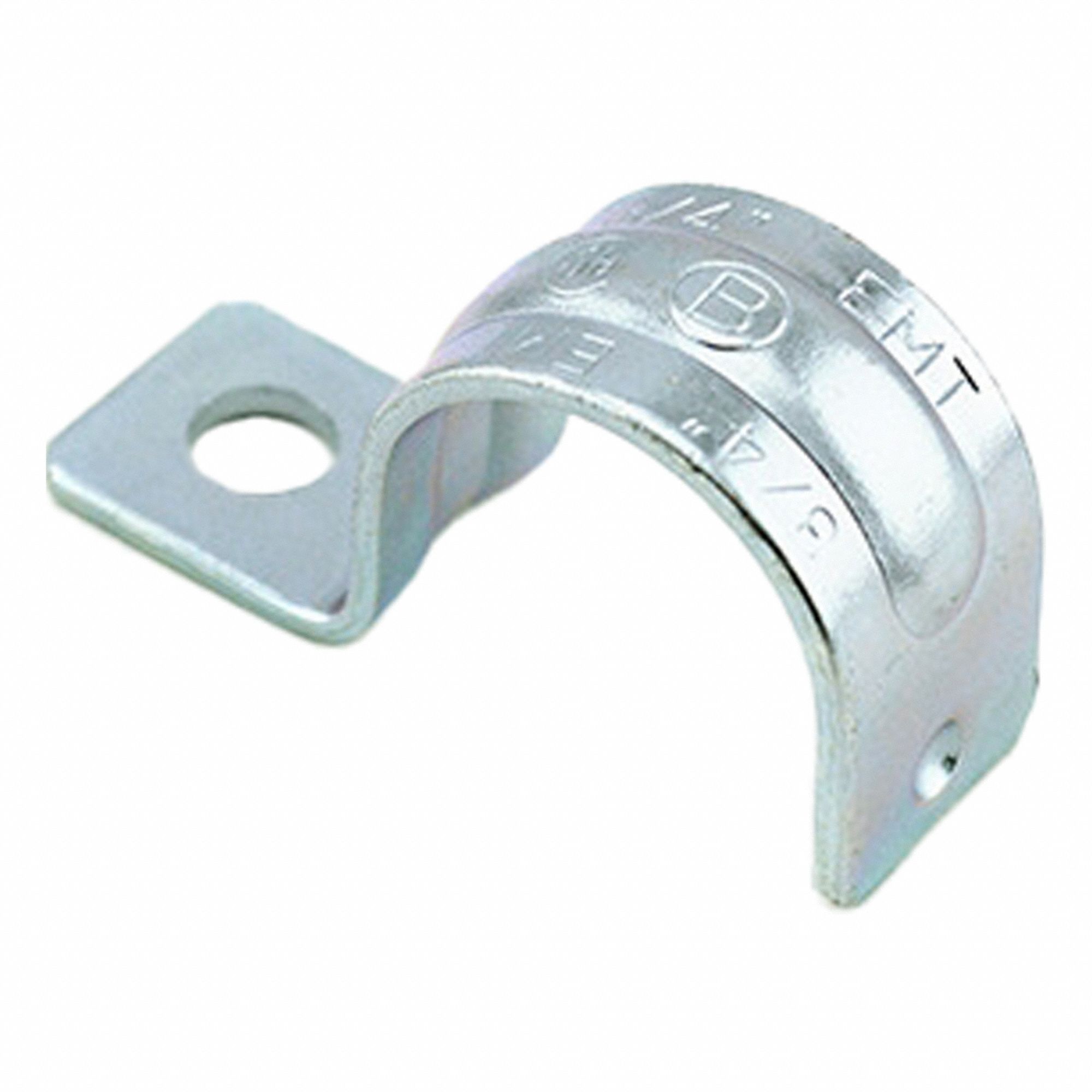 Pipe Strap: 3/4 in Trade Size, Steel, EMT