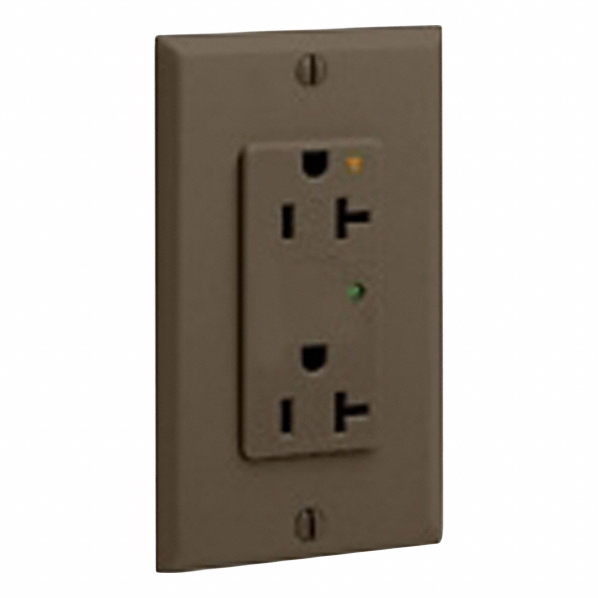 Duplex Receptacle Outlet: Duplex, 5-20R, 125V AC, 20 A, Brown, 2 Pole / 3 Wire