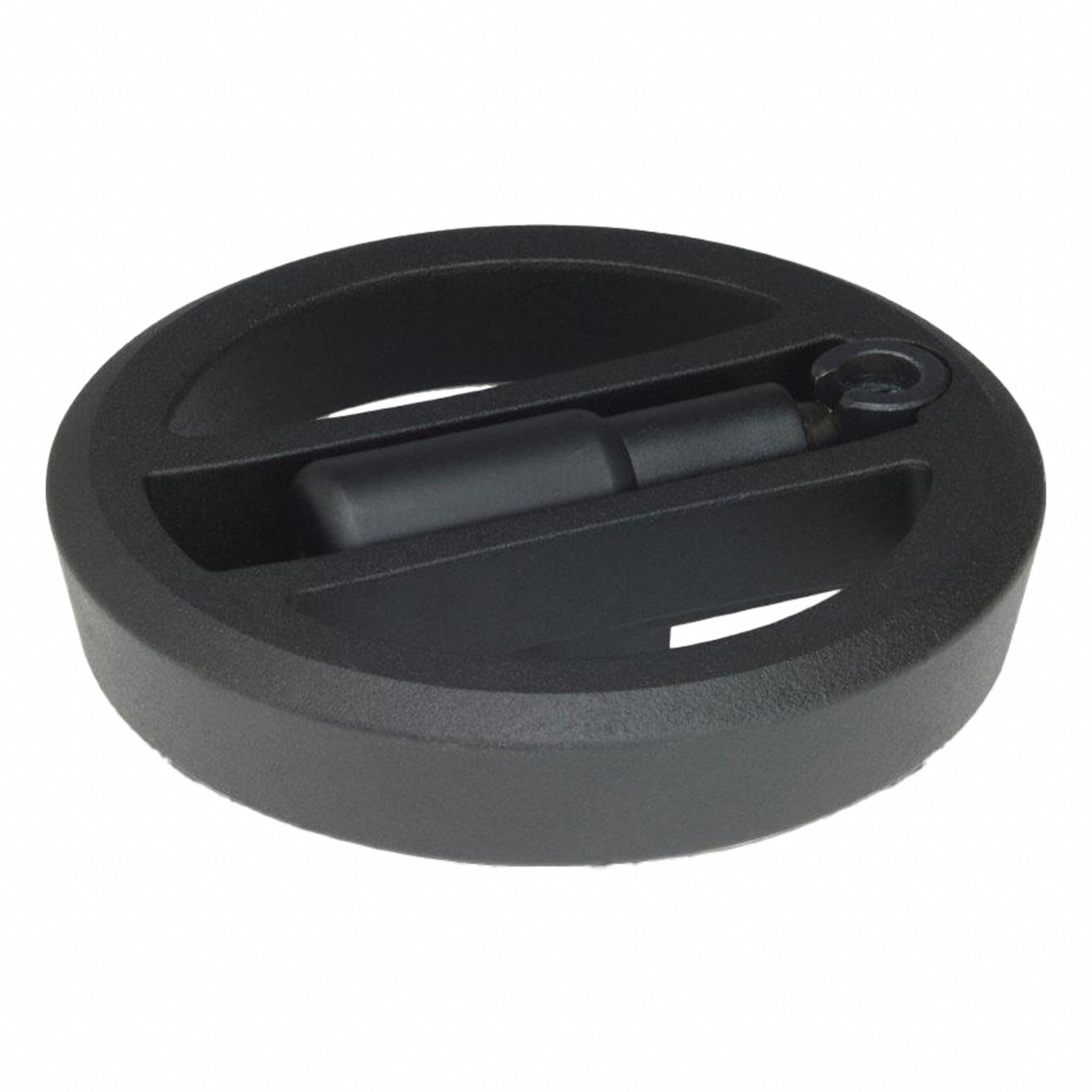 Spoked Hand Wheel: Spoked, Fold Away Handle, Aluminum, 1/2 in Bore, 125 mm Dia