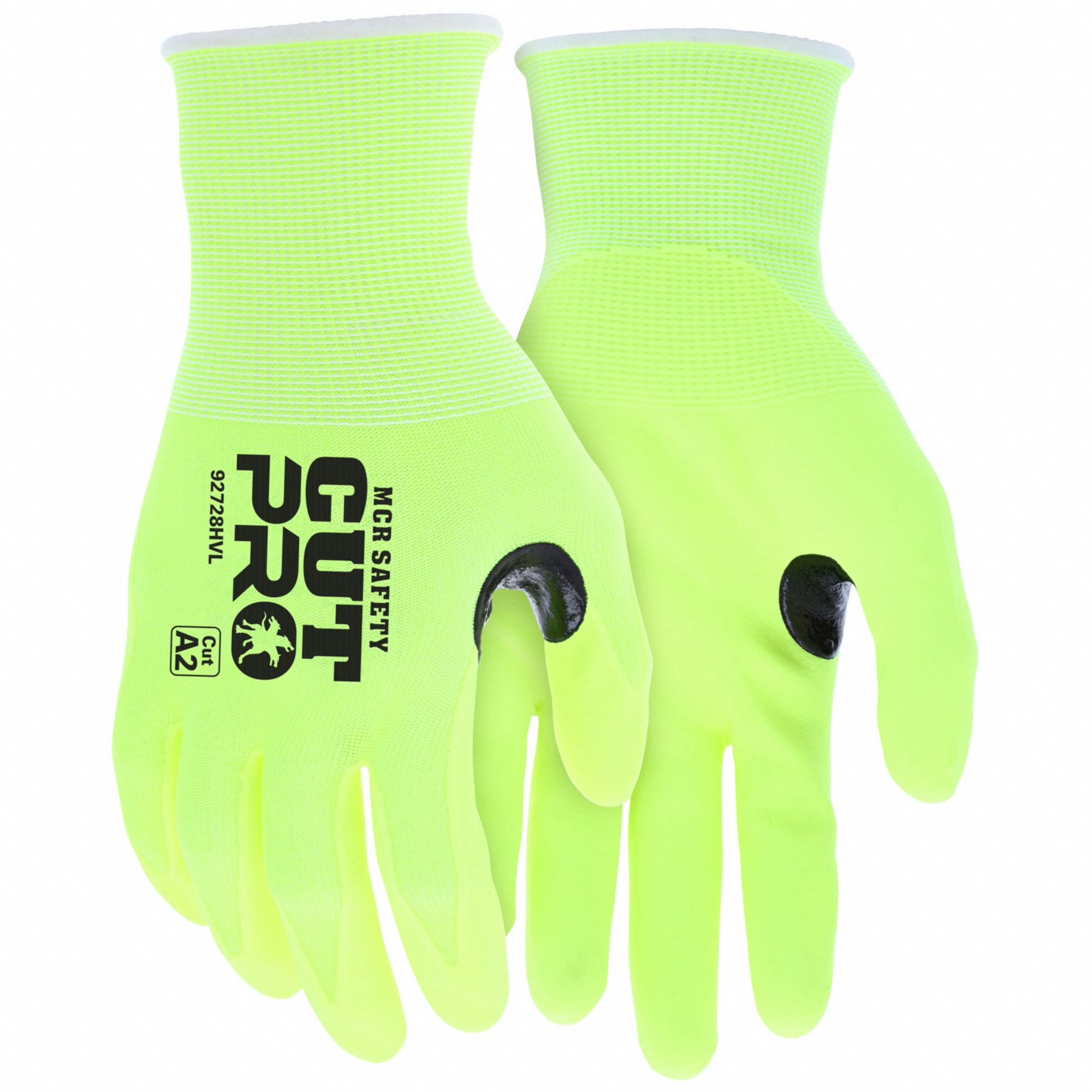 Coated Gloves: XS ( 6 ), ANSI Cut Level A2, Palm and Fingers, Dipped, Nitrile Foam, 1 PR