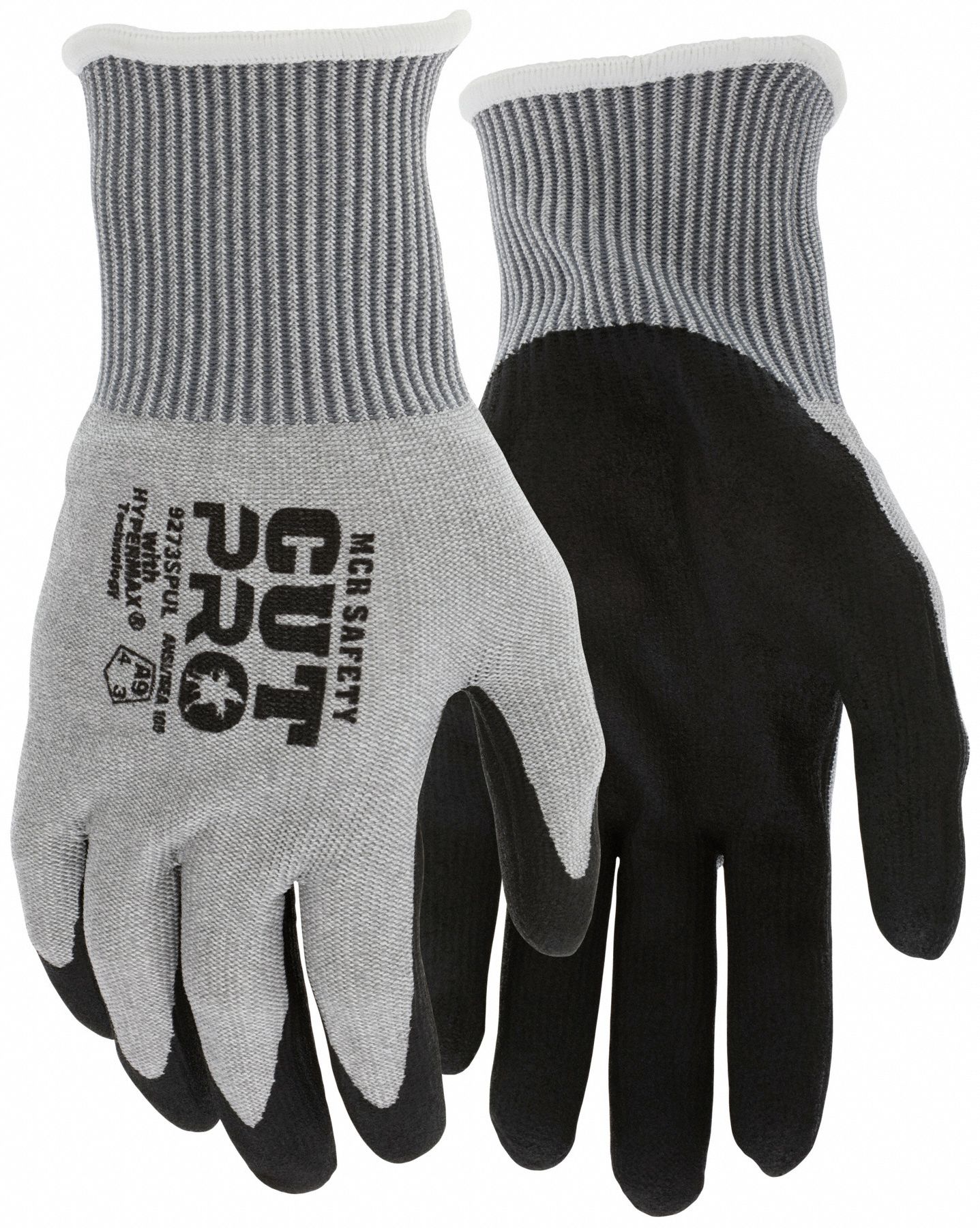 Coated Gloves: 2XL ( 11 ), ANSI Cut Level A9, Palm, Dipped, Polyurethane, Sandy, 1 PR