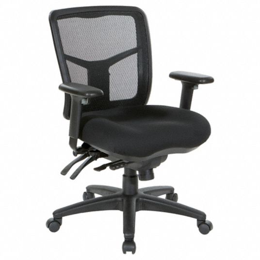 OFFICE STAR, Ht/Left/Right Slide, Black, Office Chair - 15Z305|92893-30 ...