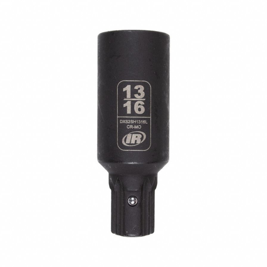 Impact Socket: SAE, 13/16 in Socket Size, 6-Point, Deep, 2 61/64 in Overall Lg