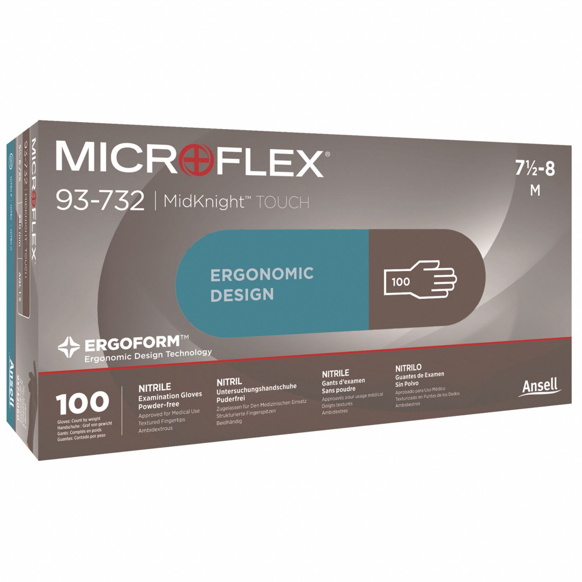 Microflex Midknight Black Nitrile Gloves - 100 per Box - Medical Warehouse