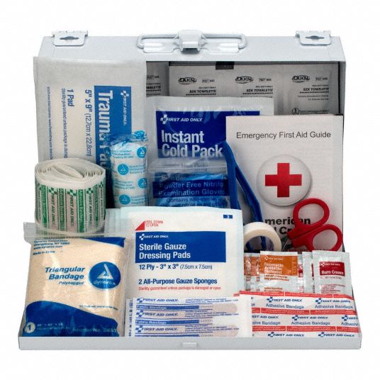 FIRST AID ONLY, 178 Components, ANSI/ISEA Z308.1-2009, First Aid Kit ...