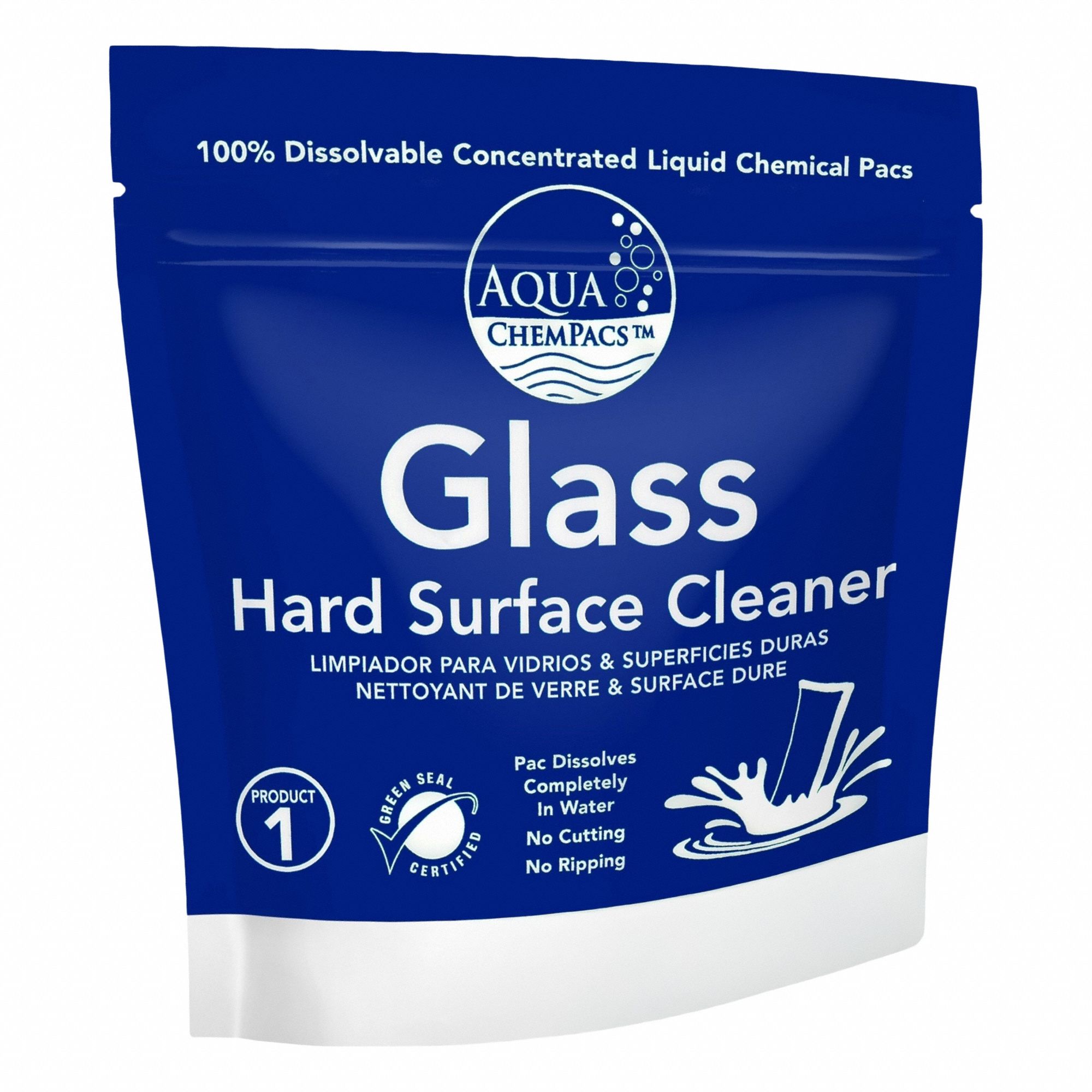 Glass Cleaner: Liquid, Packet, 20 ct, Lavender Mint, 20 ct