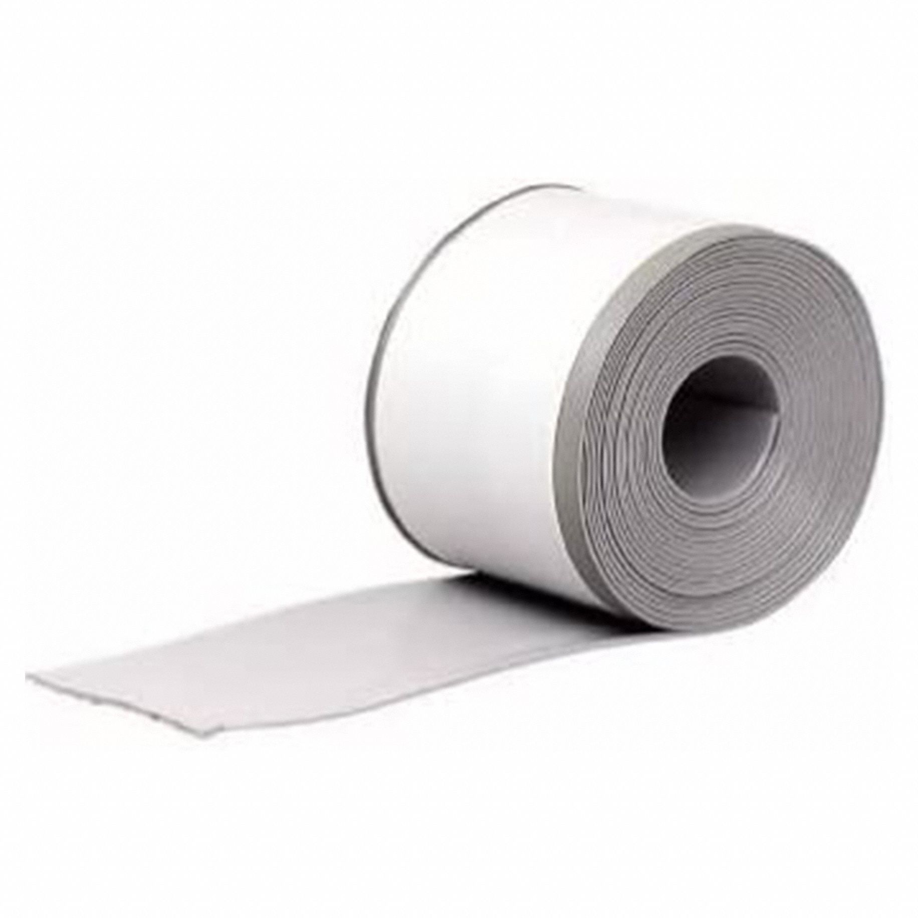 Wall Base Molding: Silver, Vinyl, 20 ft Overall Lg, 4 in Overall Ht, Roll, Coved