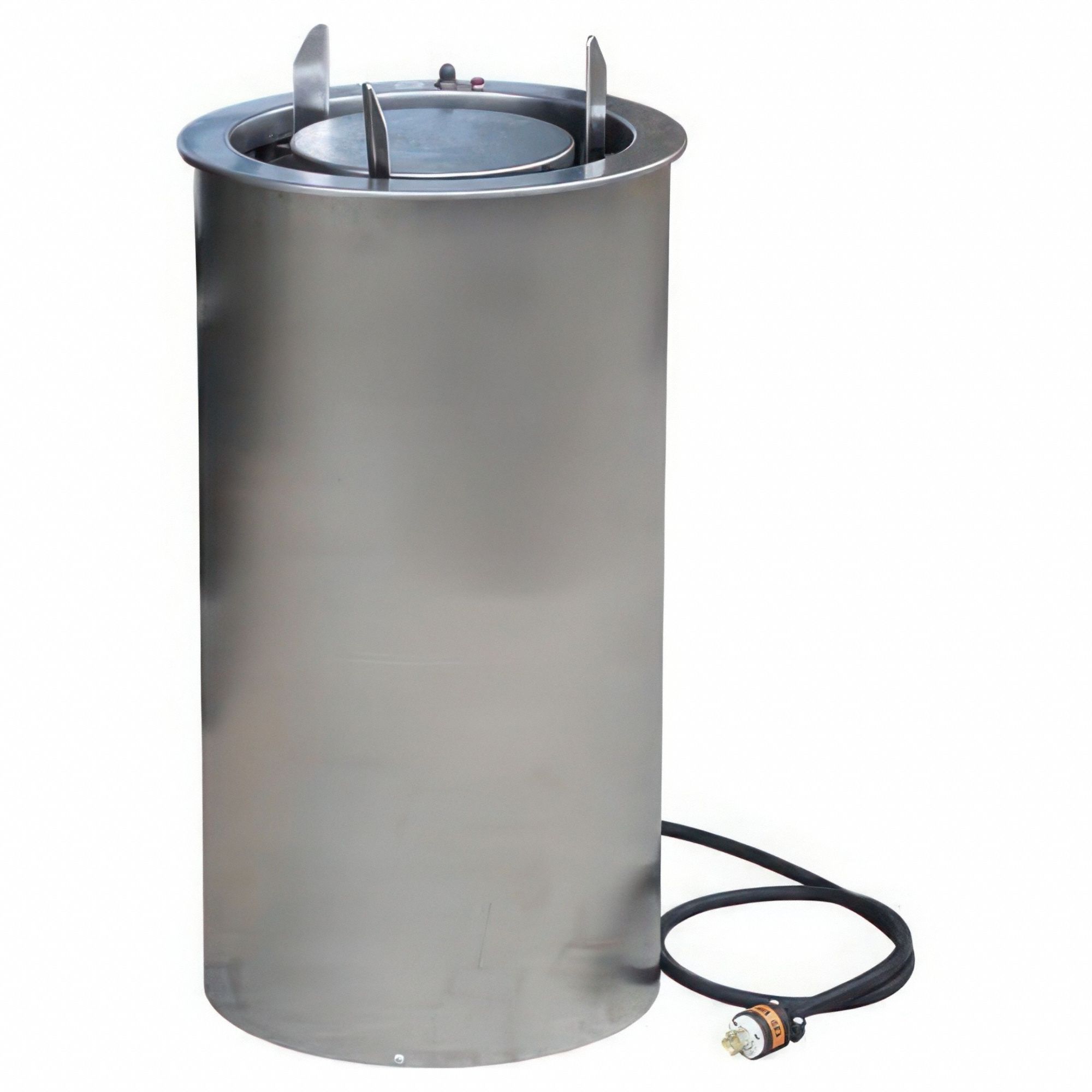 Plate Dispenser Cart: Heated, 12 in Plate Size, 28 in Overall Ht, 16 in Overall Lg, Plates