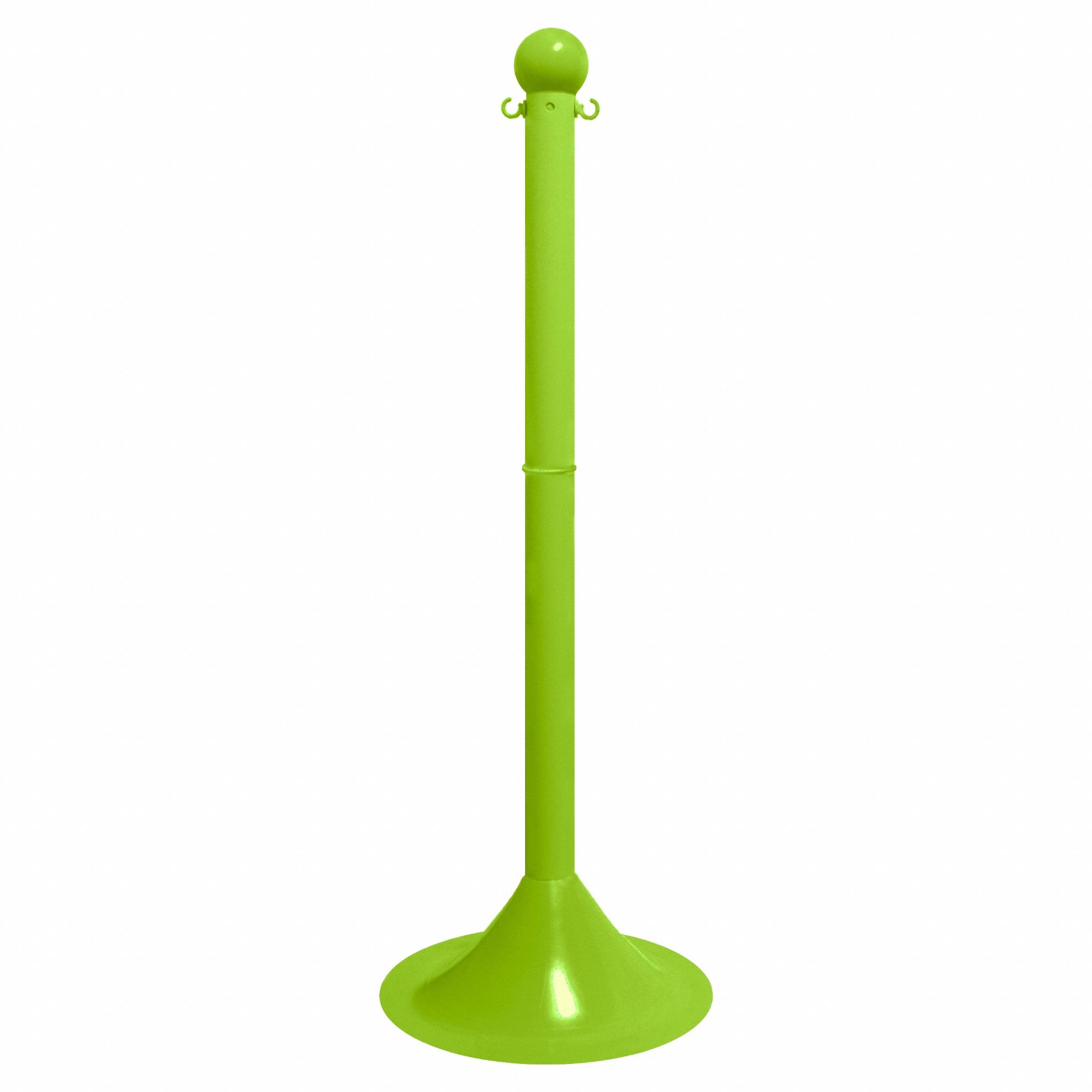 LIGHT DUTY STANCHION, 41 IN OVERALL H, SAFETY GREEN, HDPE, POLYETHYLENE
