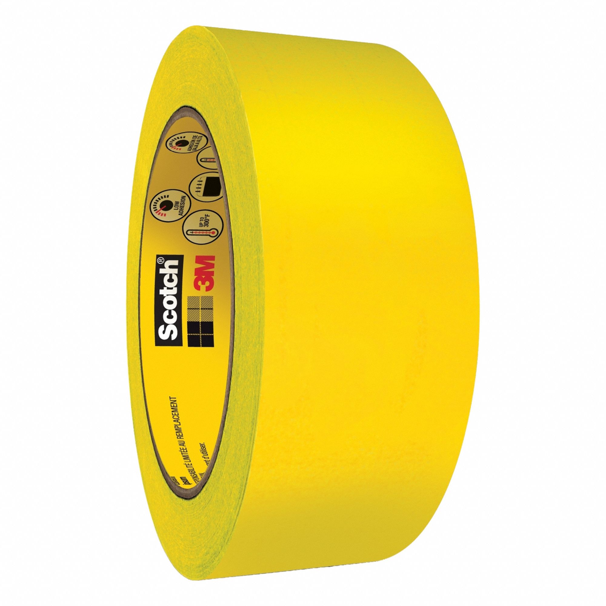 Painter's Tape: 3/4 in Wd, 60 yd Lg, 3.3 mil Thick, Yellow, 3 wk Clean Removal Time, Paint, 48 PK