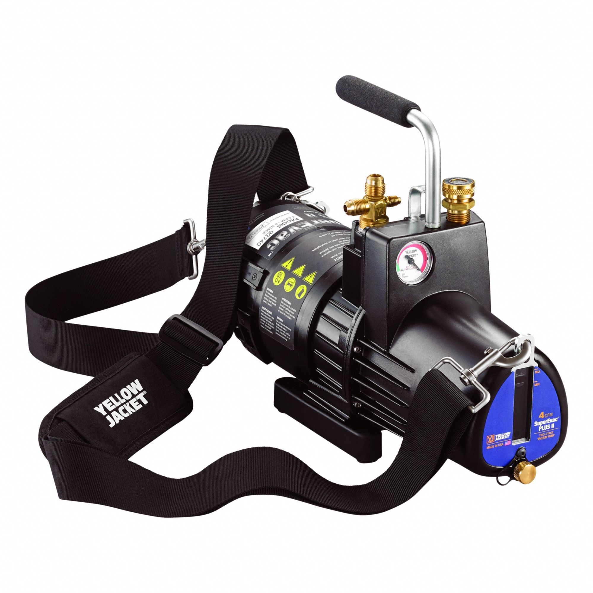 Vacuum Pump: 4 cfm, 15 micron Ultimate Vacuum, 120V AC, A2L Compatible, Male, Flare