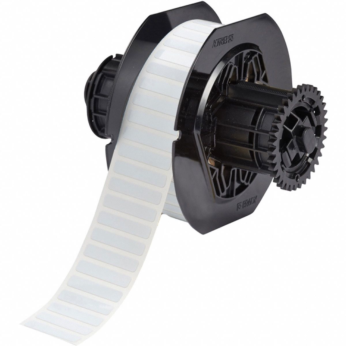 Pre-Cut Label Stock Roll: 1/4 in x 1 1/4 in, 1/4 in, Polyamide, White (Matte), 5, 000 Labels per Roll