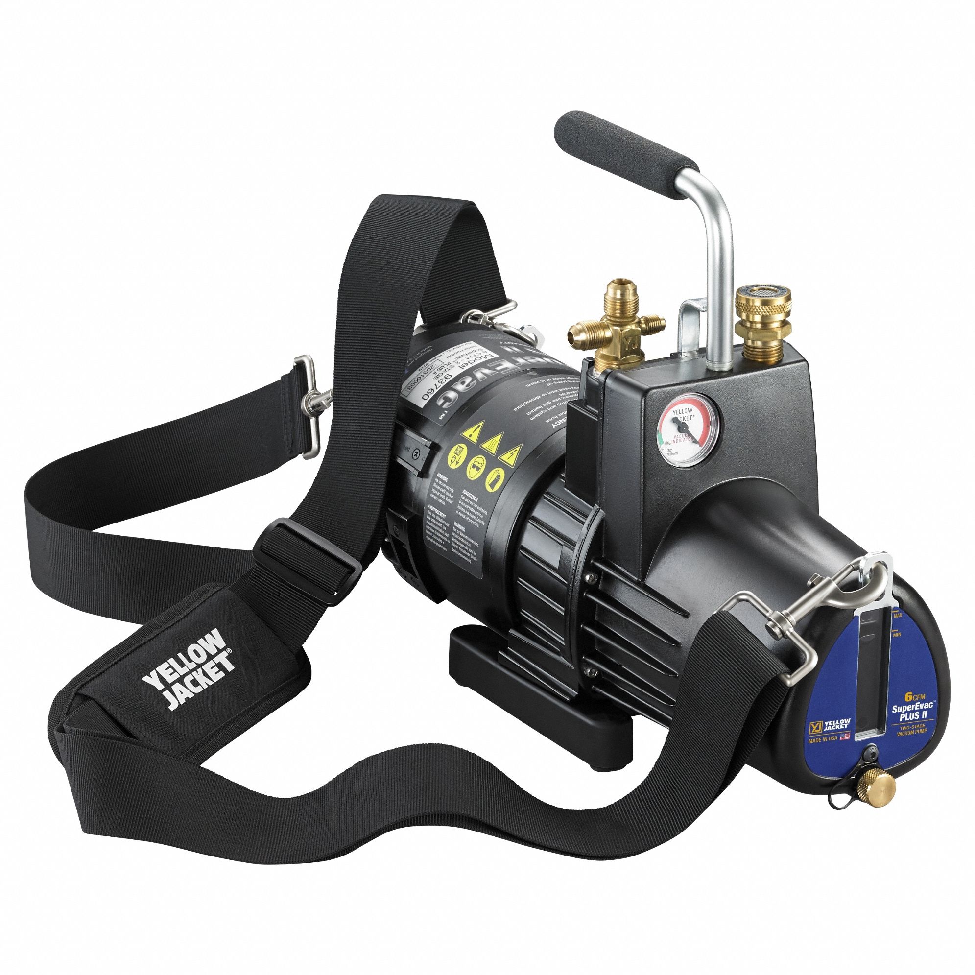 Vacuum Pump: 6 cfm, 15 micron Ultimate Vacuum, 120V AC, A2L Compatible, Male, Flare