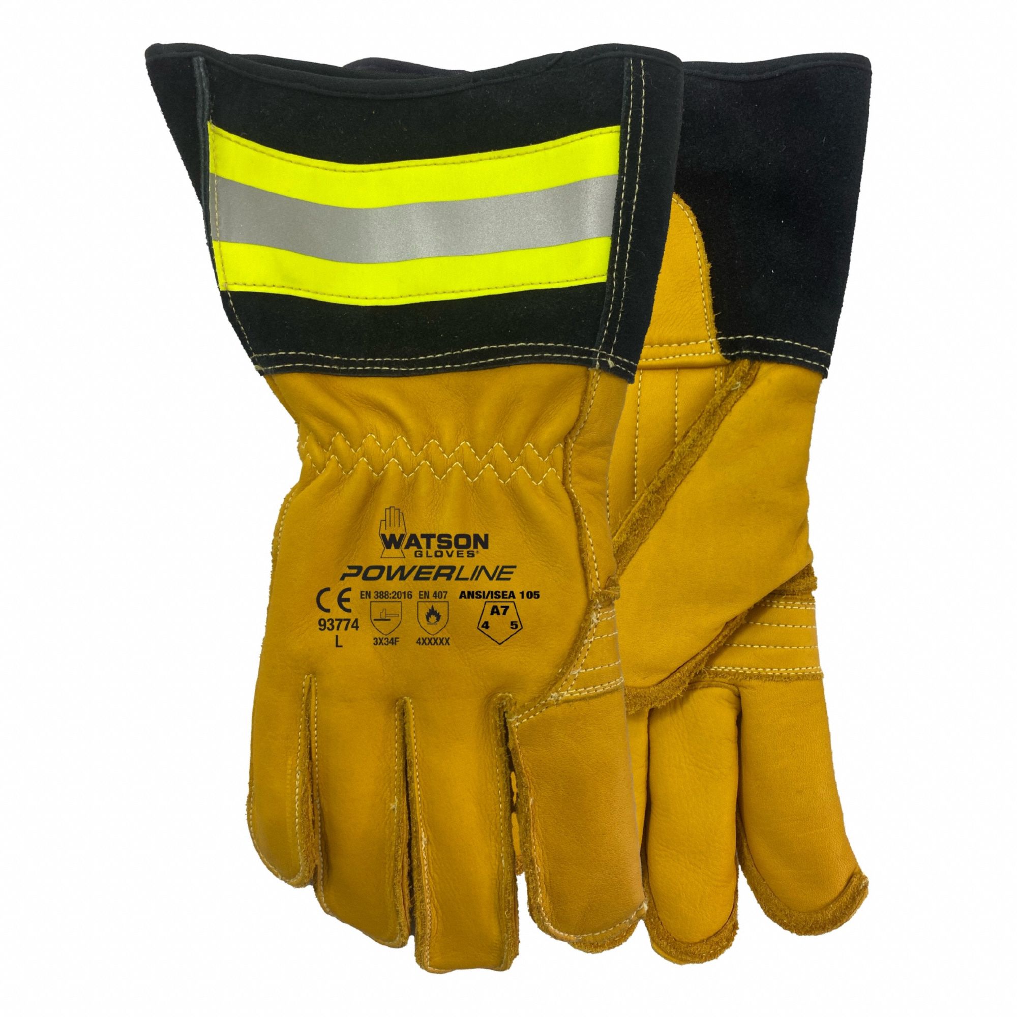 Leather Gloves: 2XL ( 13 ), 32°F Min Temp, ANSI Cut Level A7, Premium, Cowhide, 1 PR