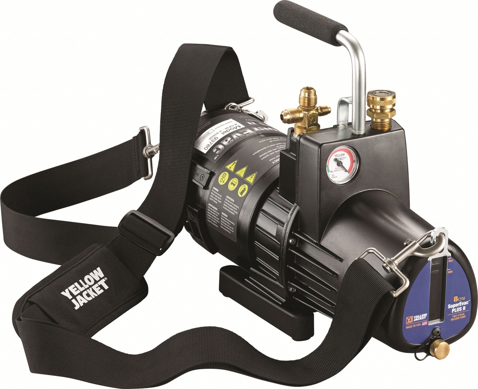 Vacuum Pump: 8 cfm, 15 micron Ultimate Vacuum, 120V AC, A2L Compatible, Male, Flare