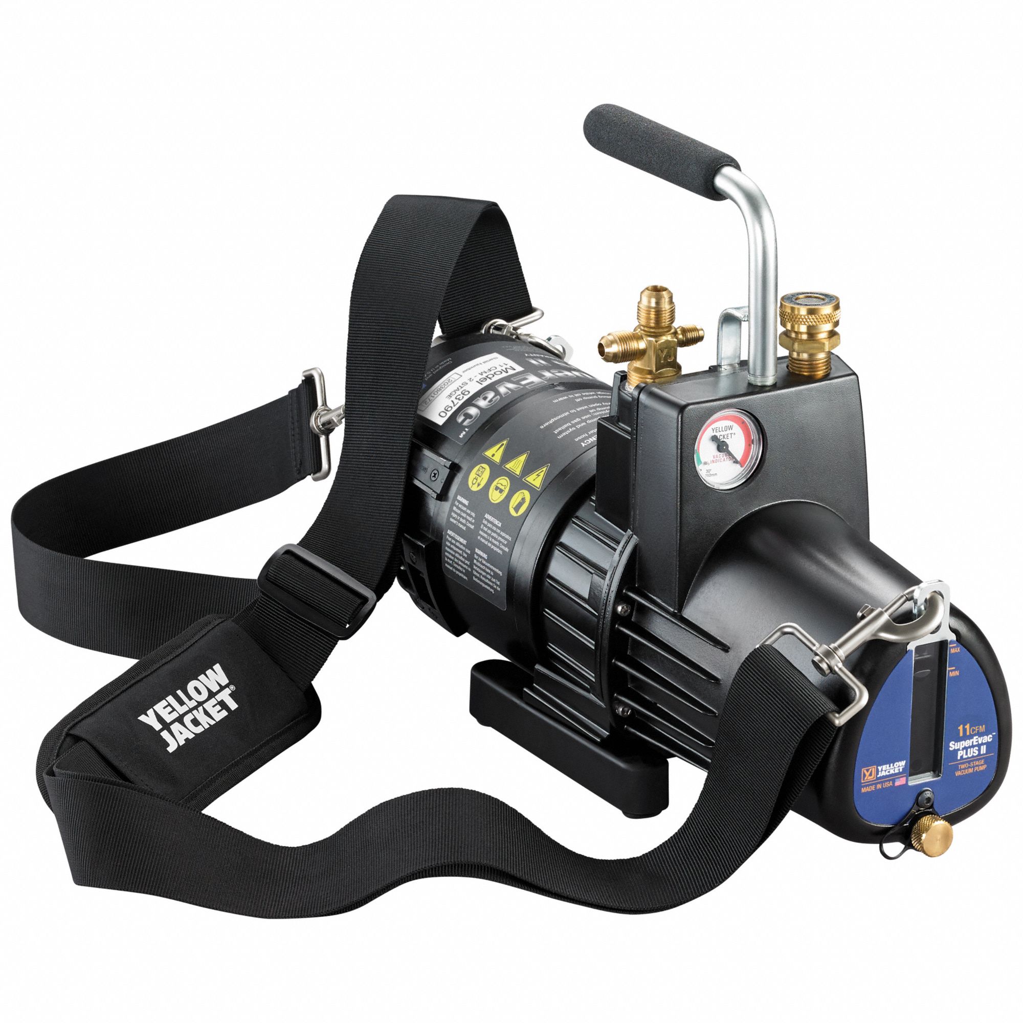 YELLOW JACKET, 11 cfm Displacement, 1/2 hp HP, Refrigerant Evacuation