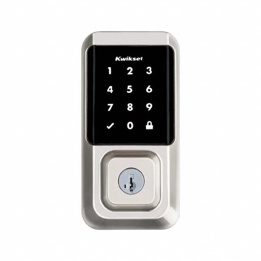 Single Cylinder Deadbolt: 2 in Door Thick - Max, Nickel