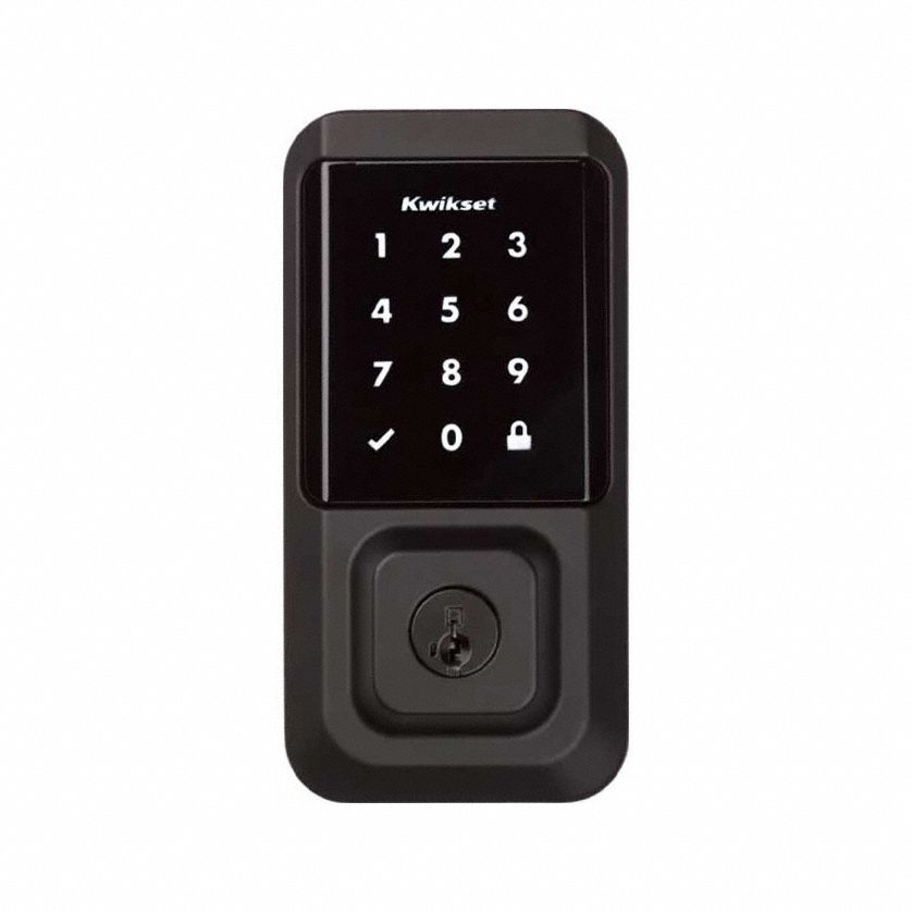 Single Cylinder Deadbolt: 2 in Door Thick - Max, Black