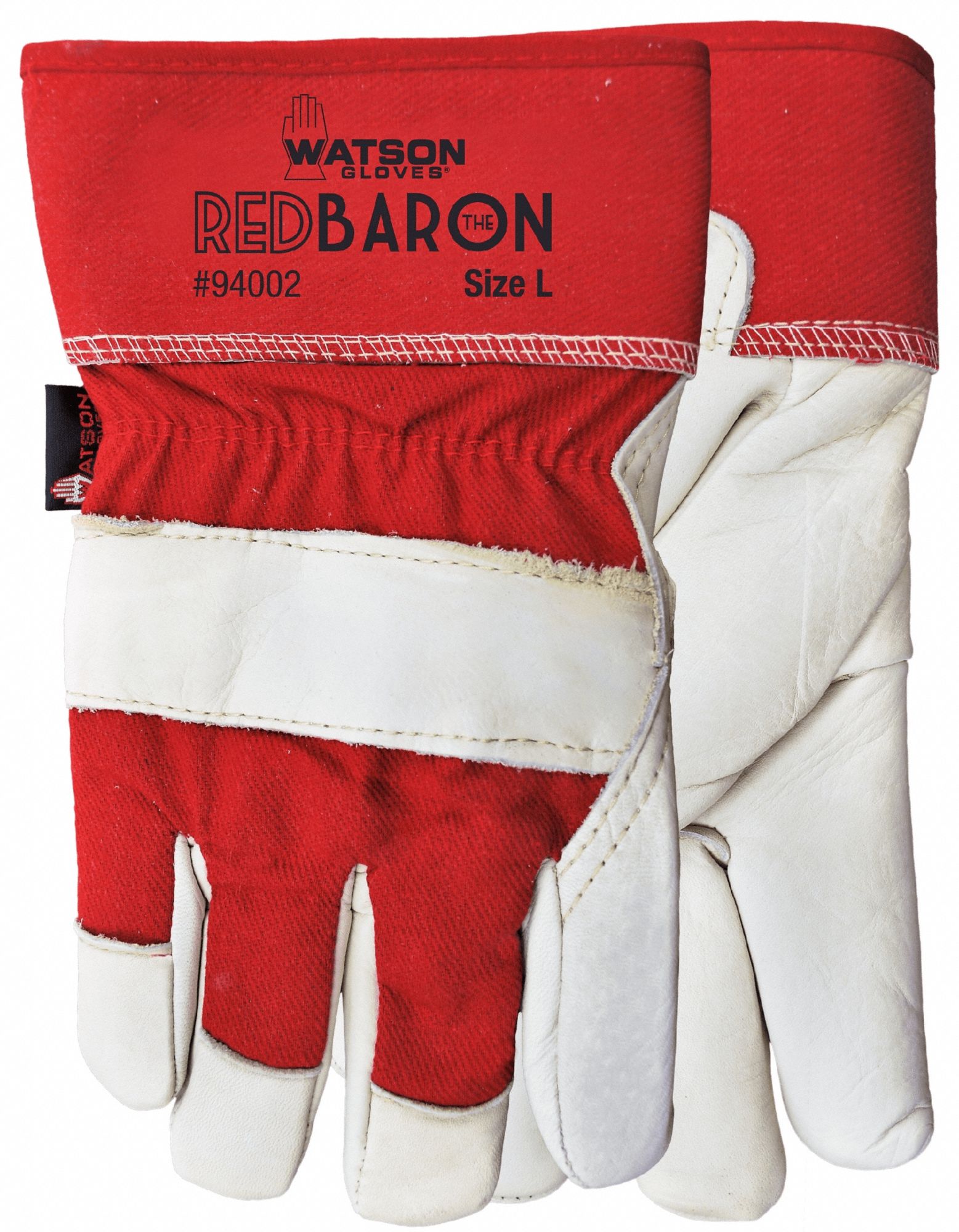 Leather Gloves: 2XL ( 13 ), 32°F Min Temp, Premium, Cowhide, Wing Thumb, Sherpa, 1 PR