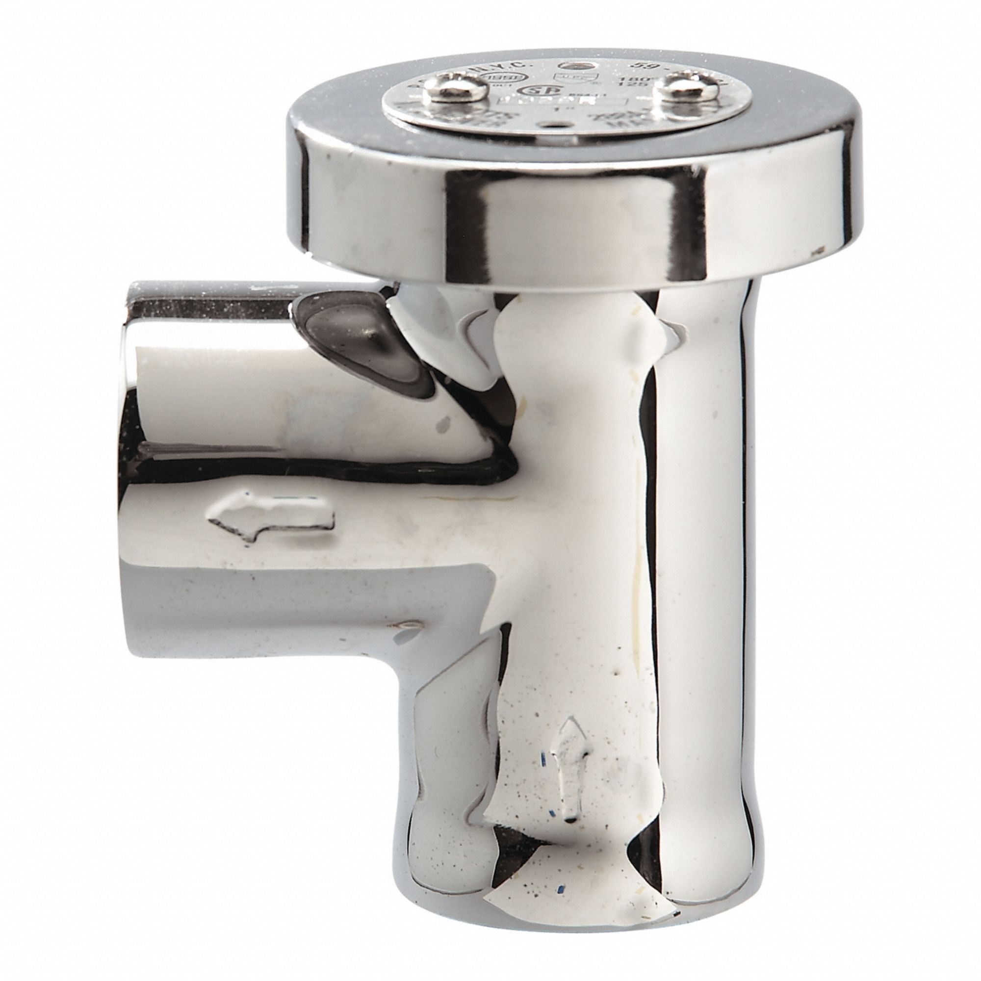 Anti-Siphon Vacuum Breaker: FNPT x FNPT, 1 in Pipe Size, Polished Chrome, For Water Media, NPT